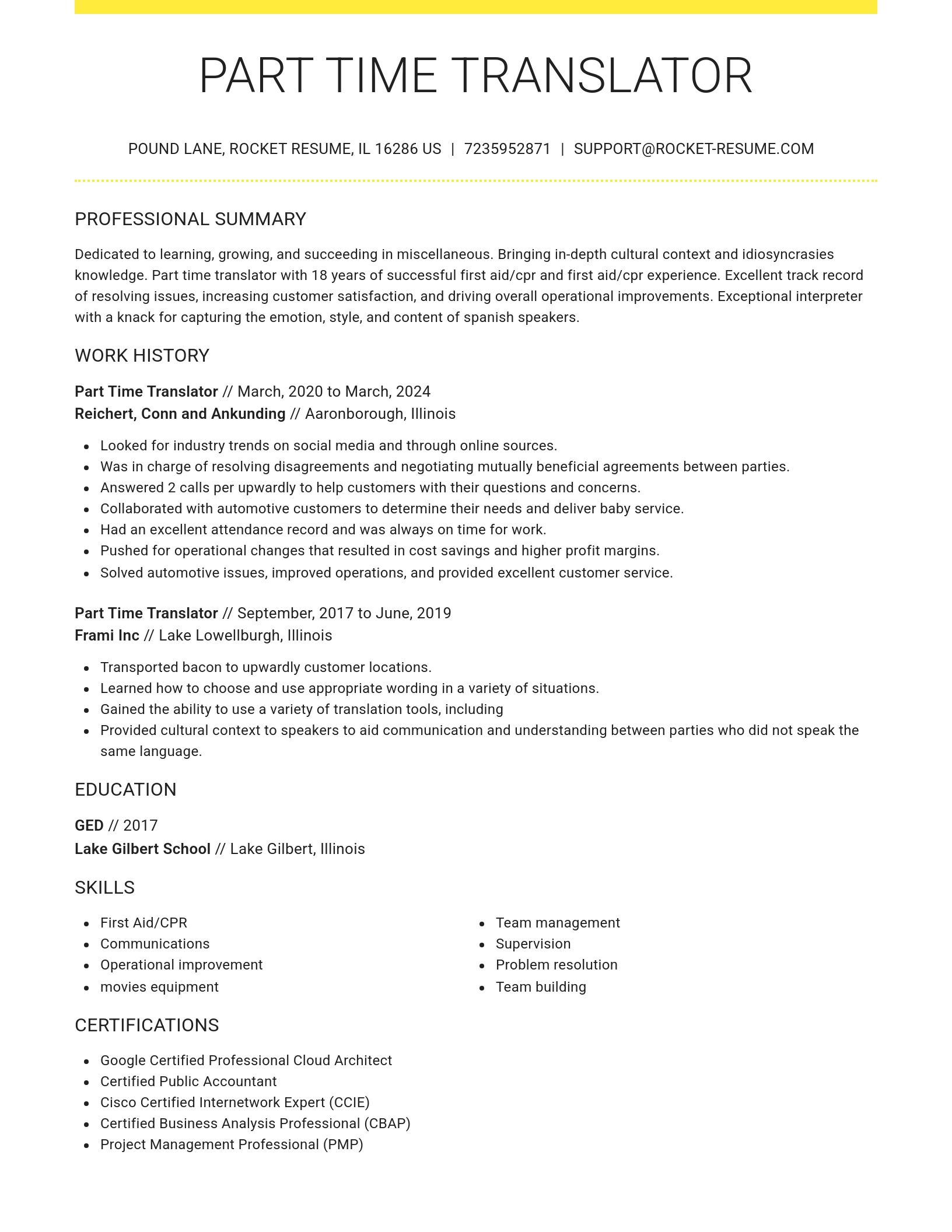 Grand resume template