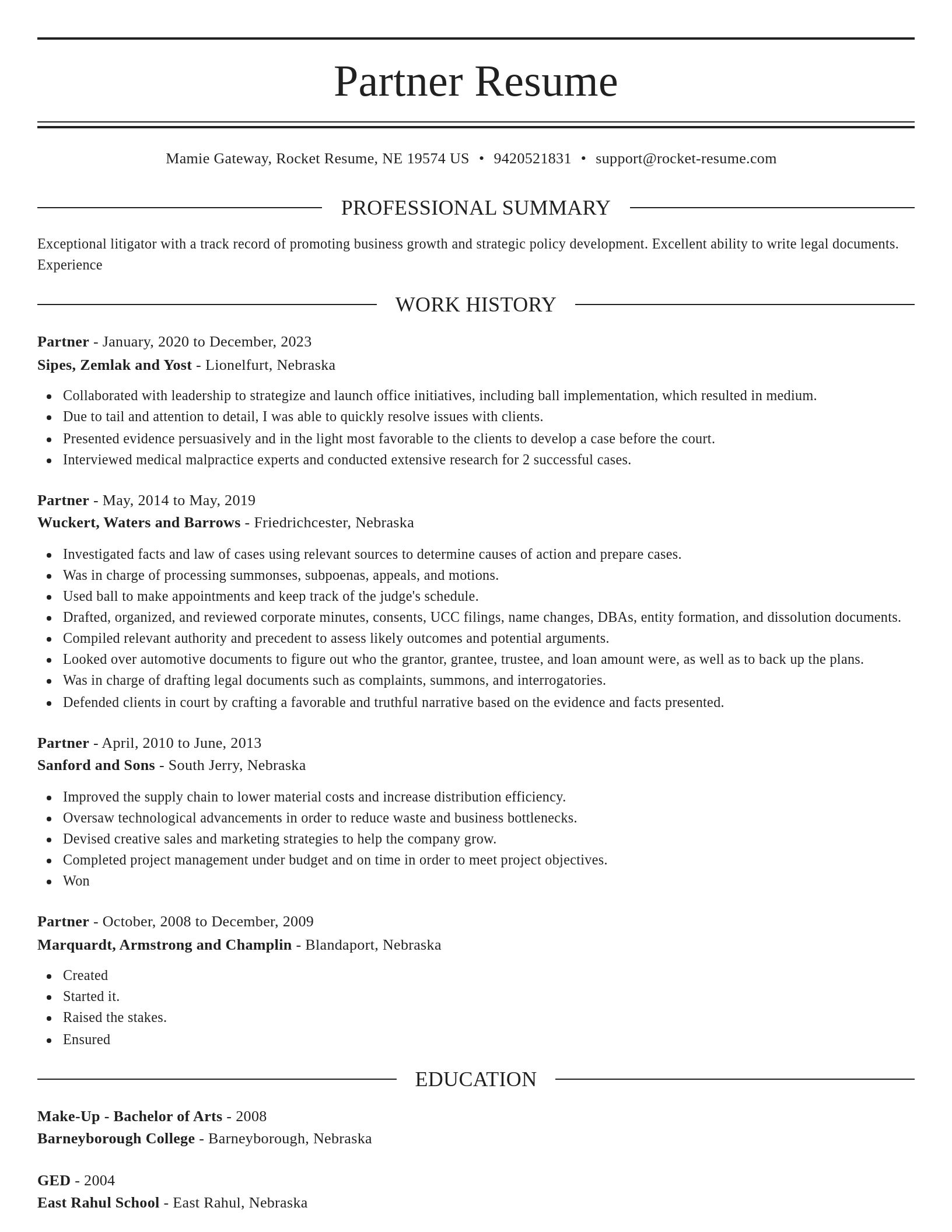 Elegant resume template