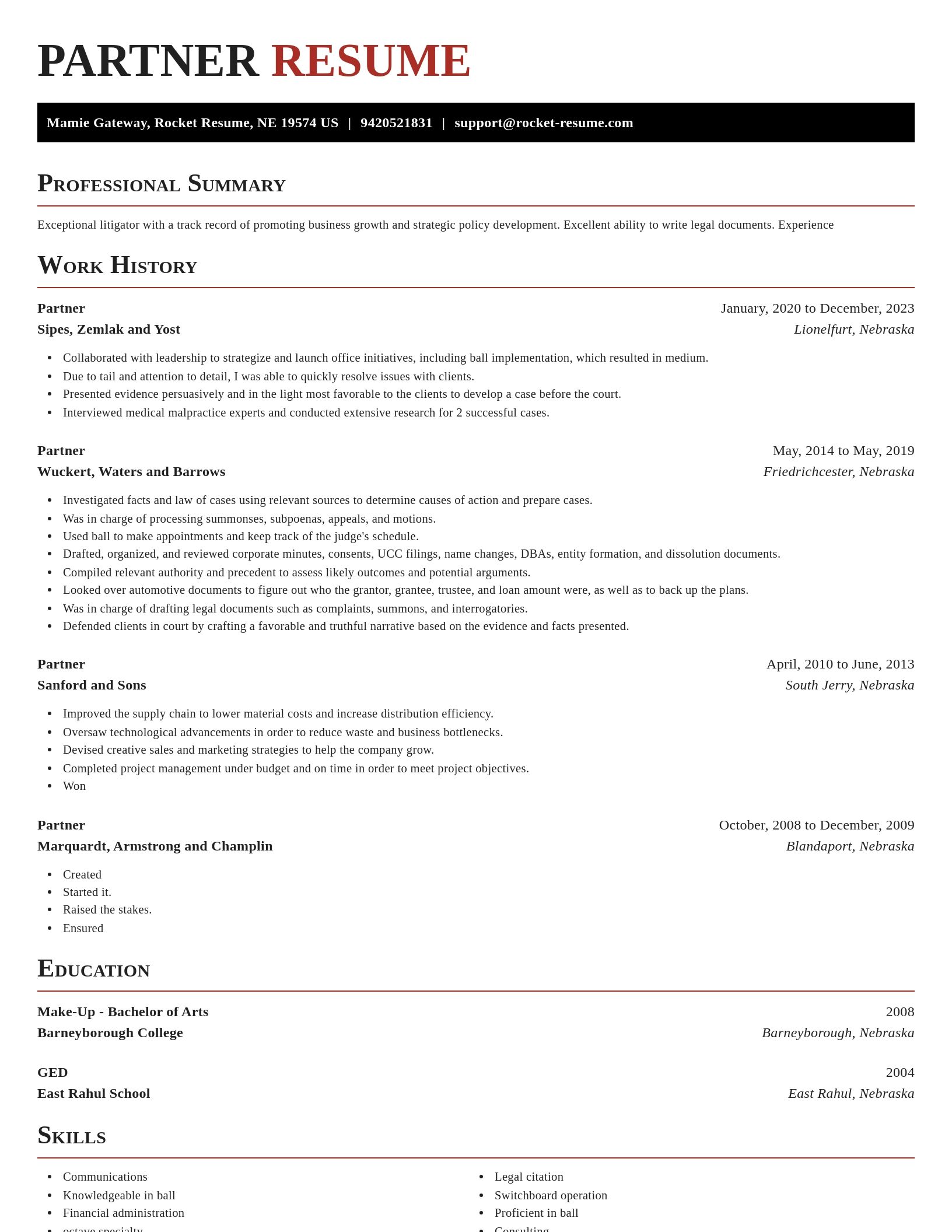 Exquisite resume template