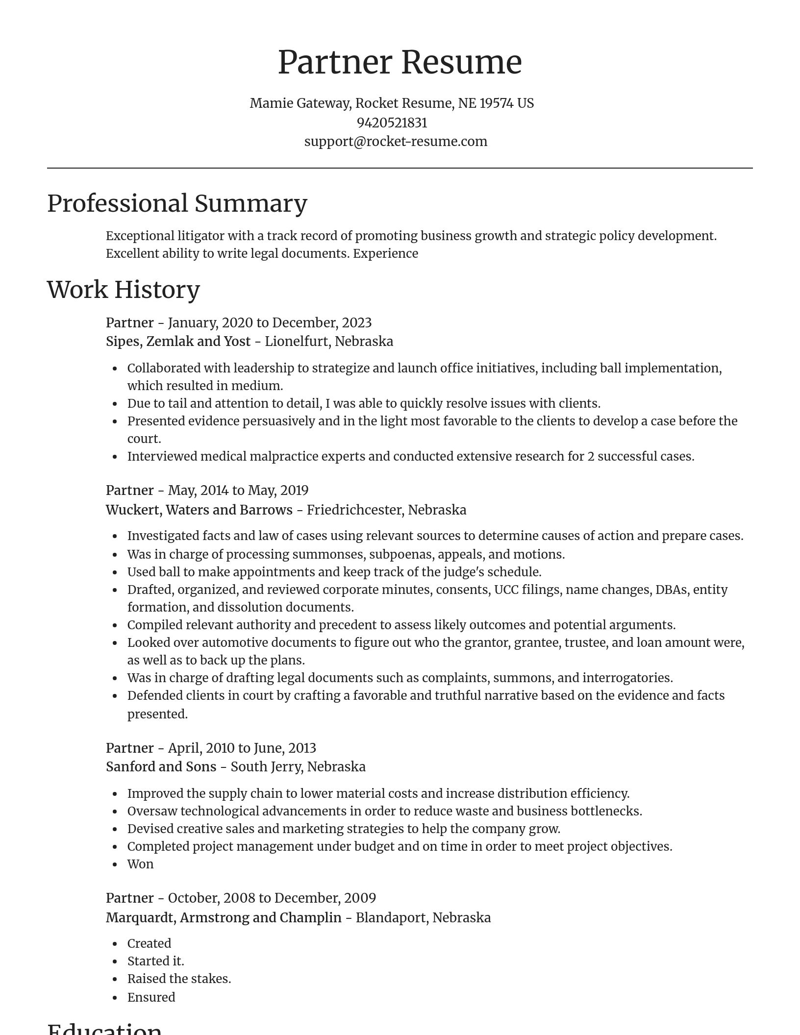 Focal Point resume template