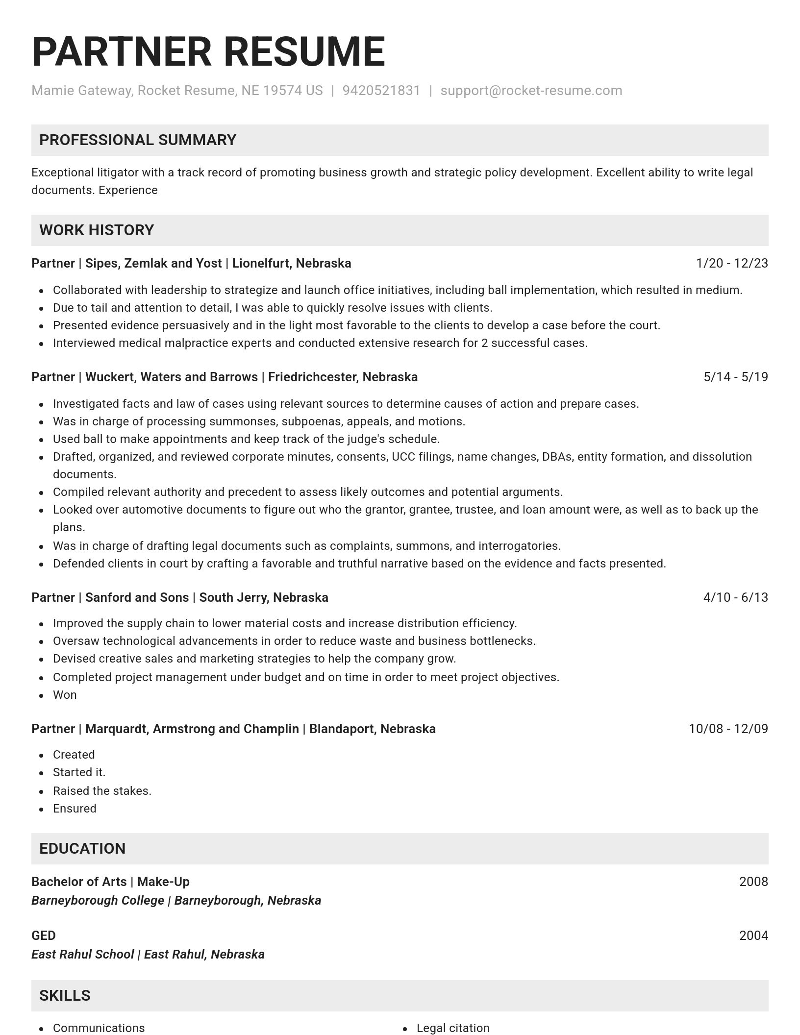Genius resume template