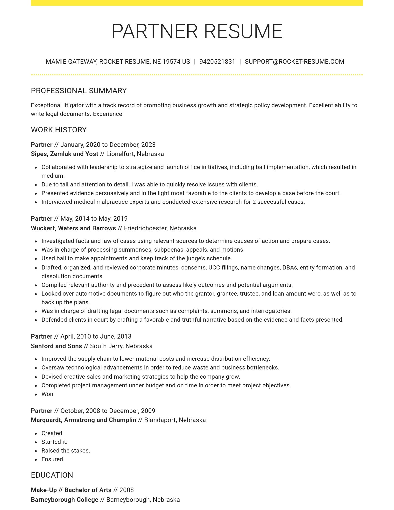 Grand resume template