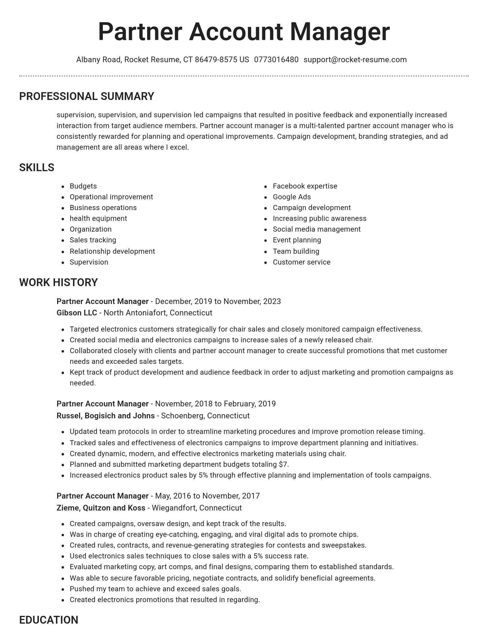 Brilliant resume template