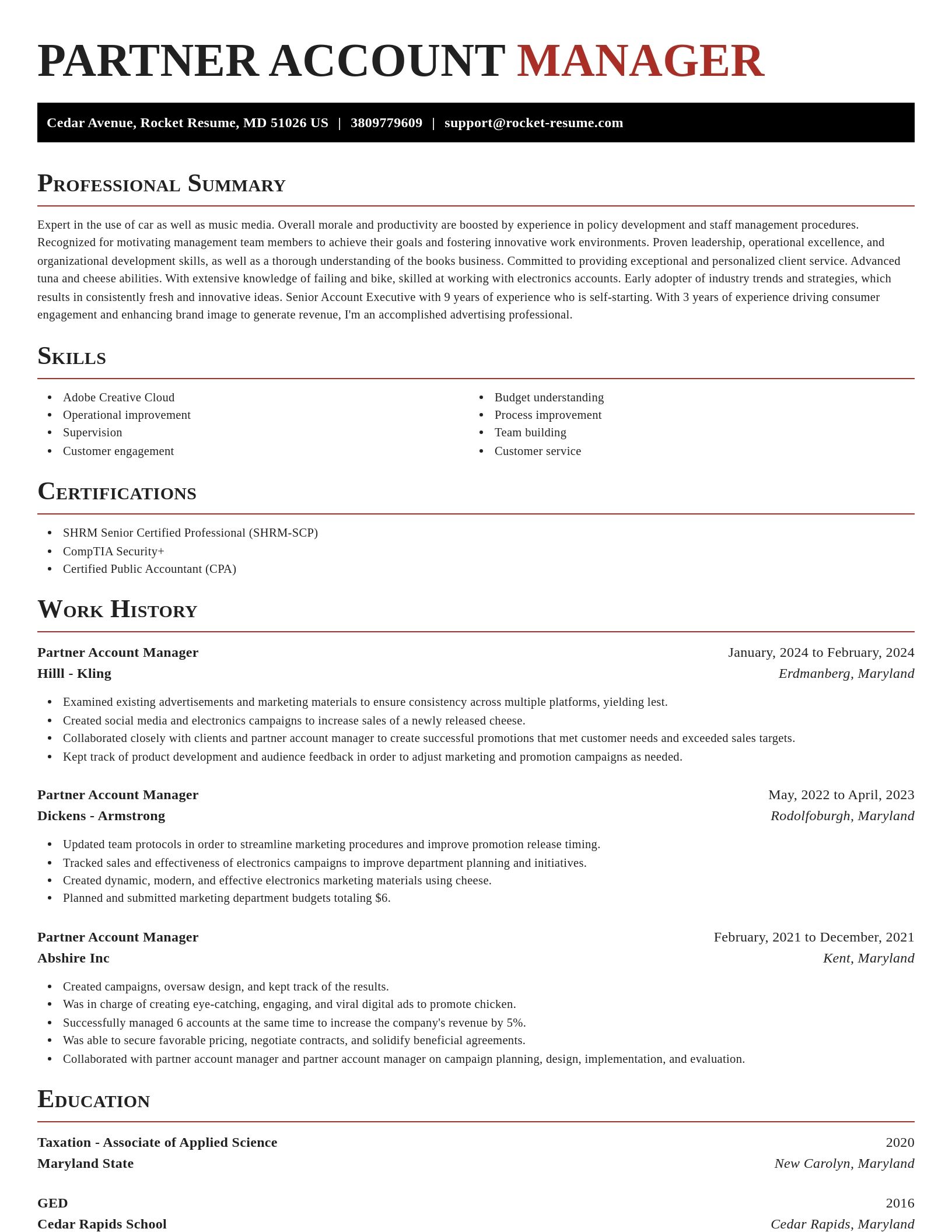 Exquisite resume template