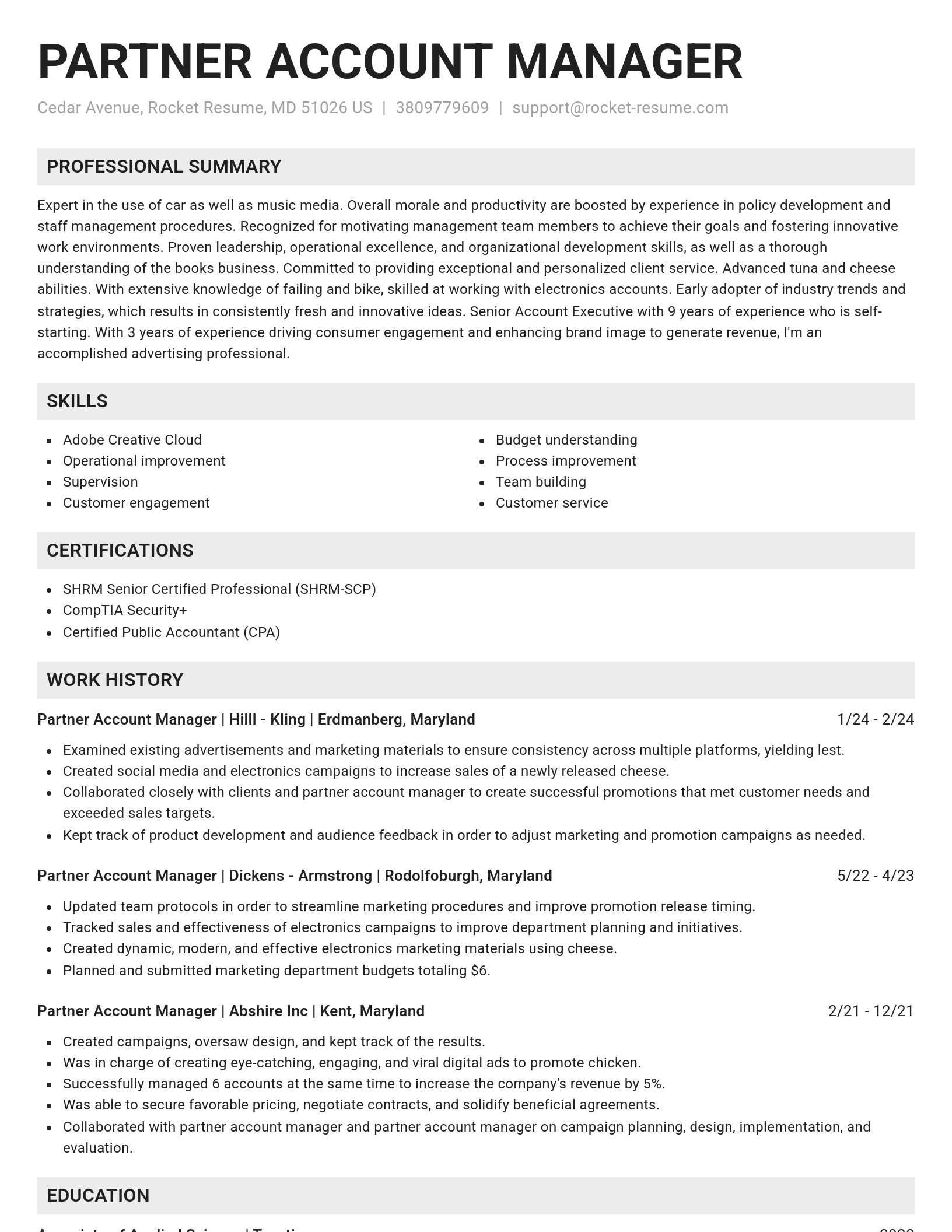 Genius resume template