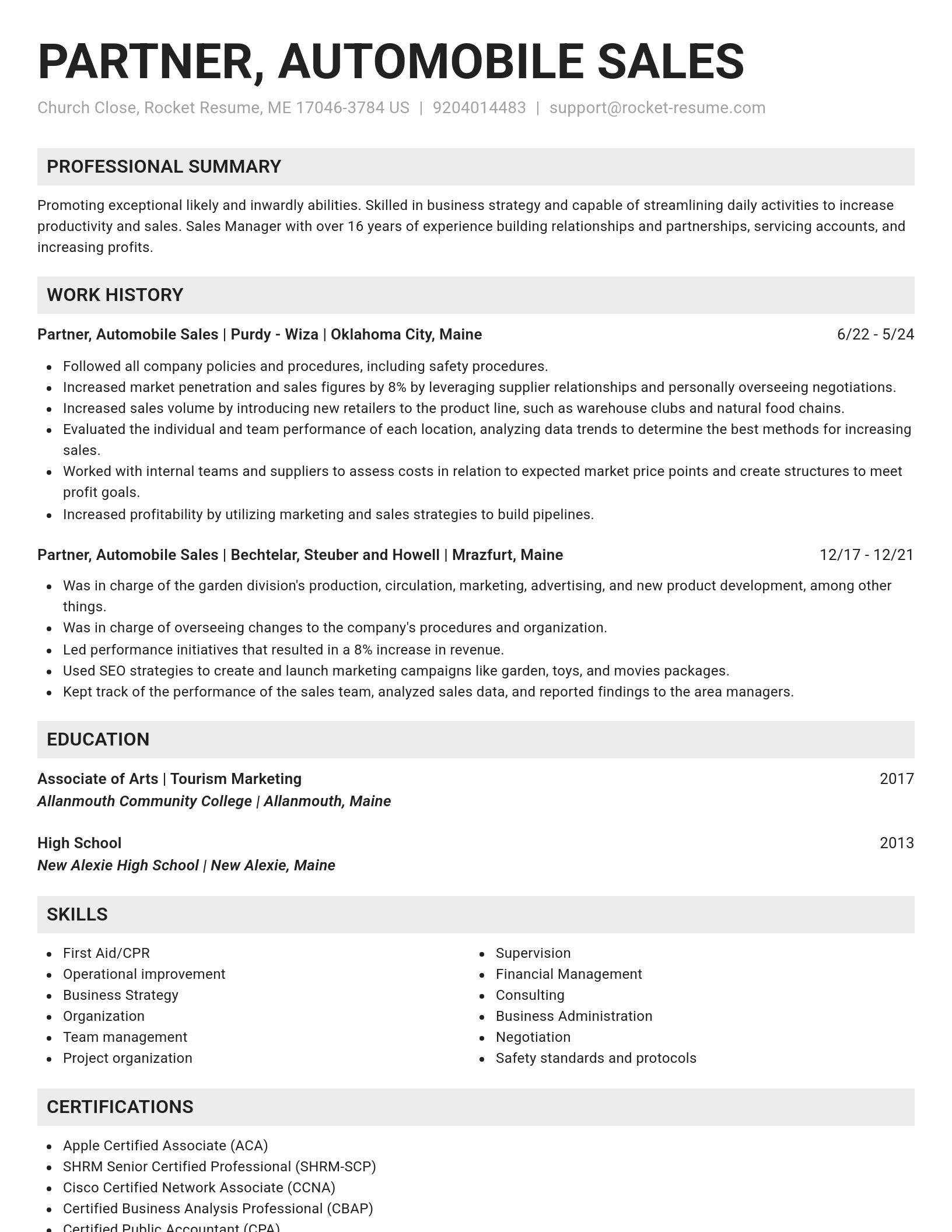 Genius resume template
