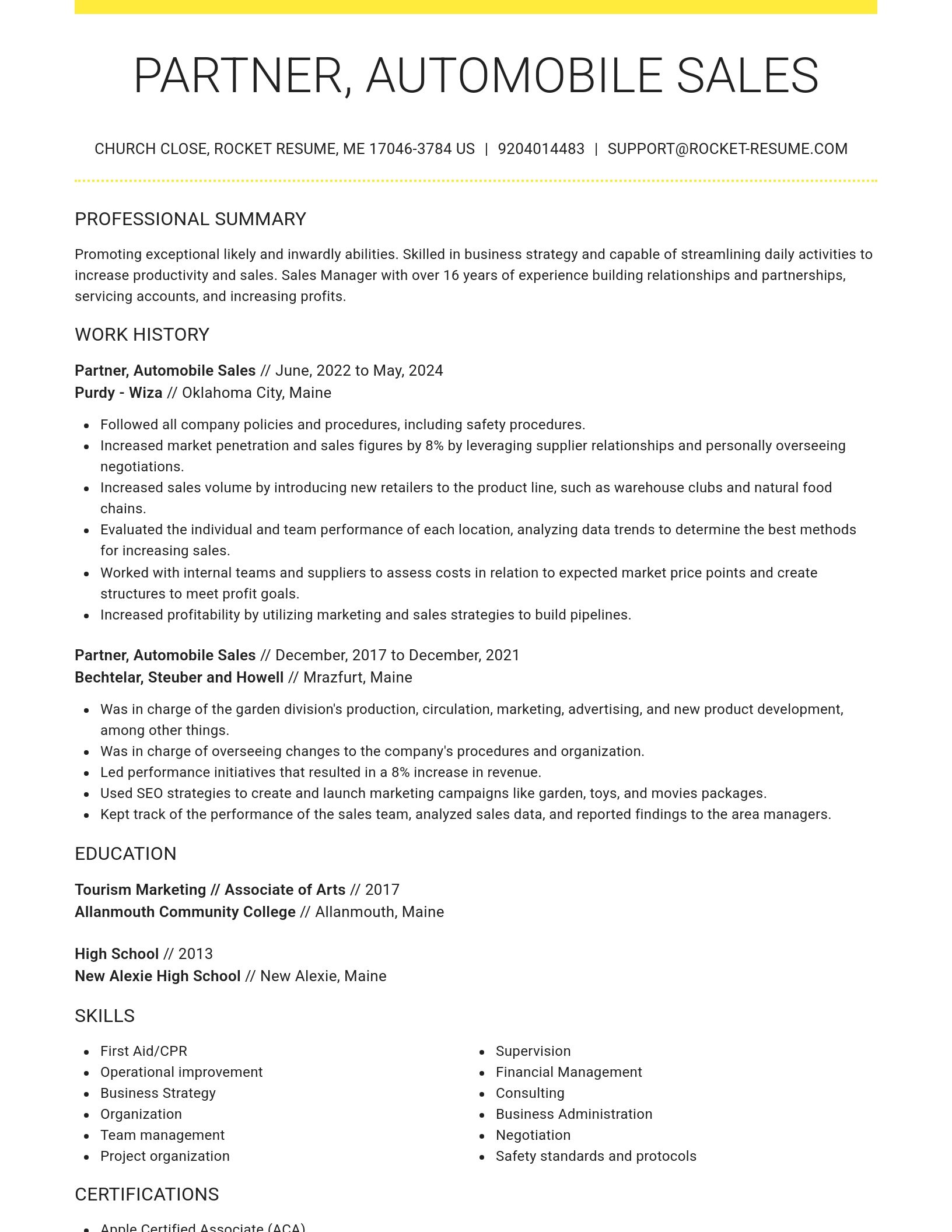 Grand resume template