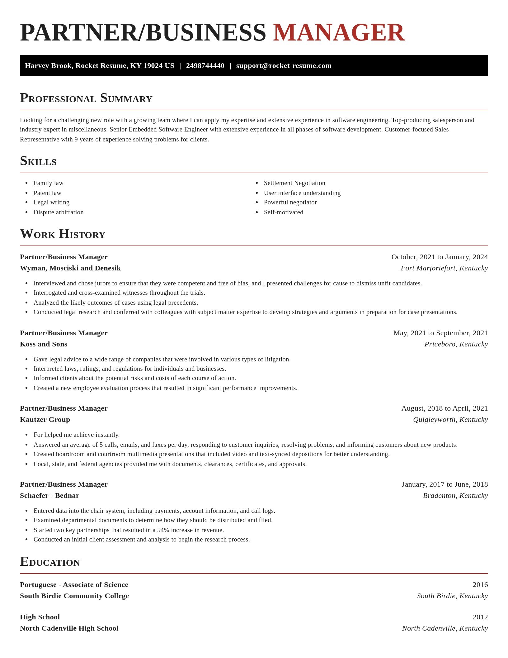 Exquisite resume template