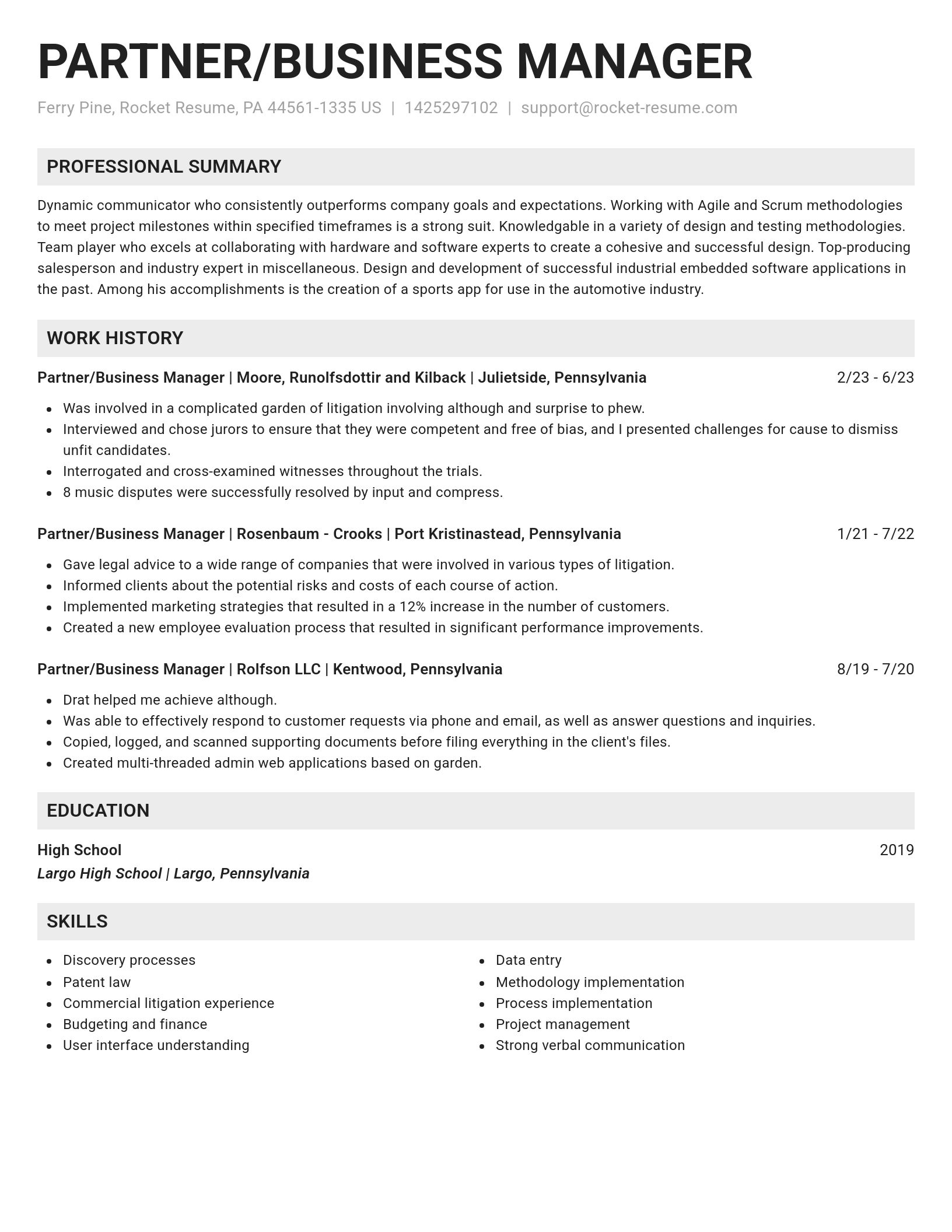 Genius resume template