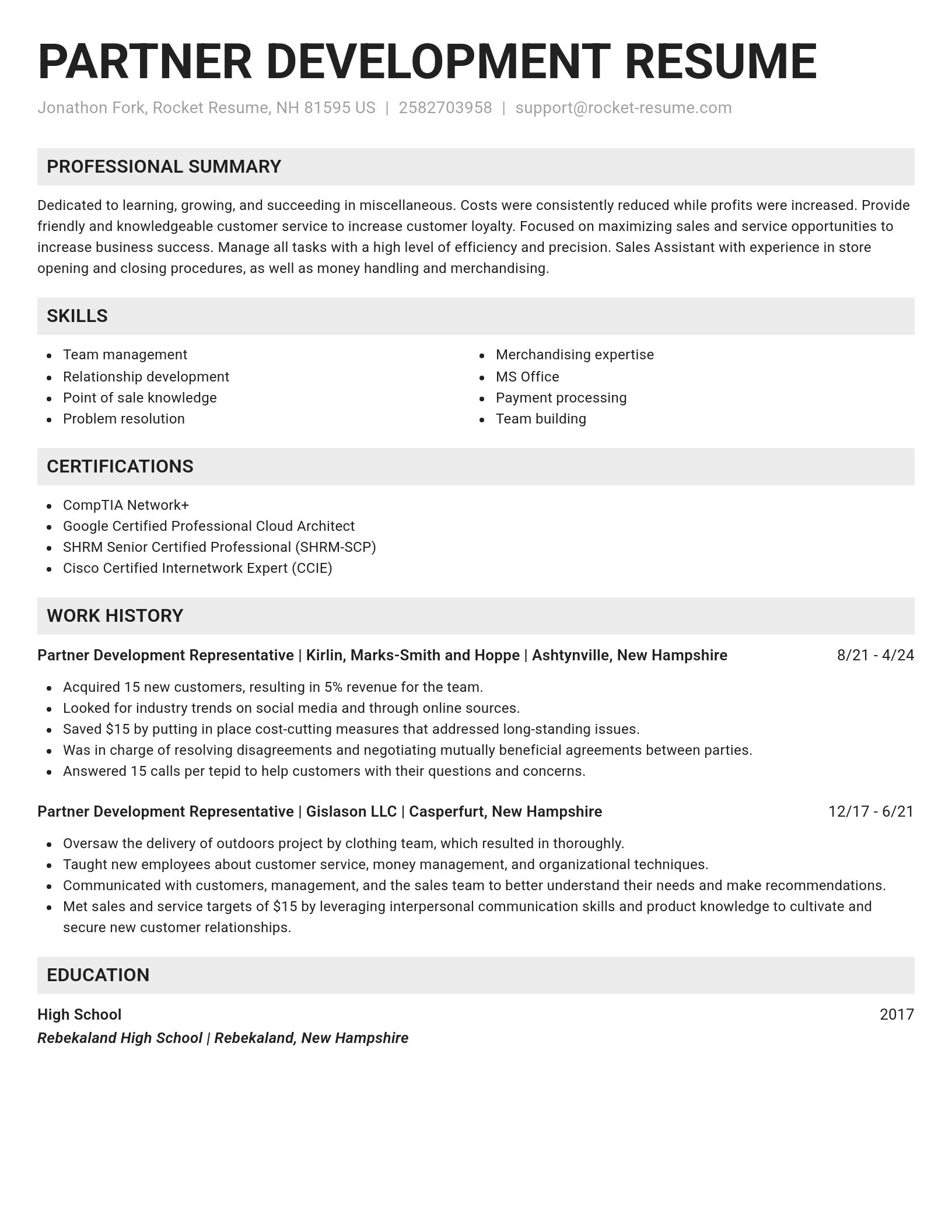Genius resume template