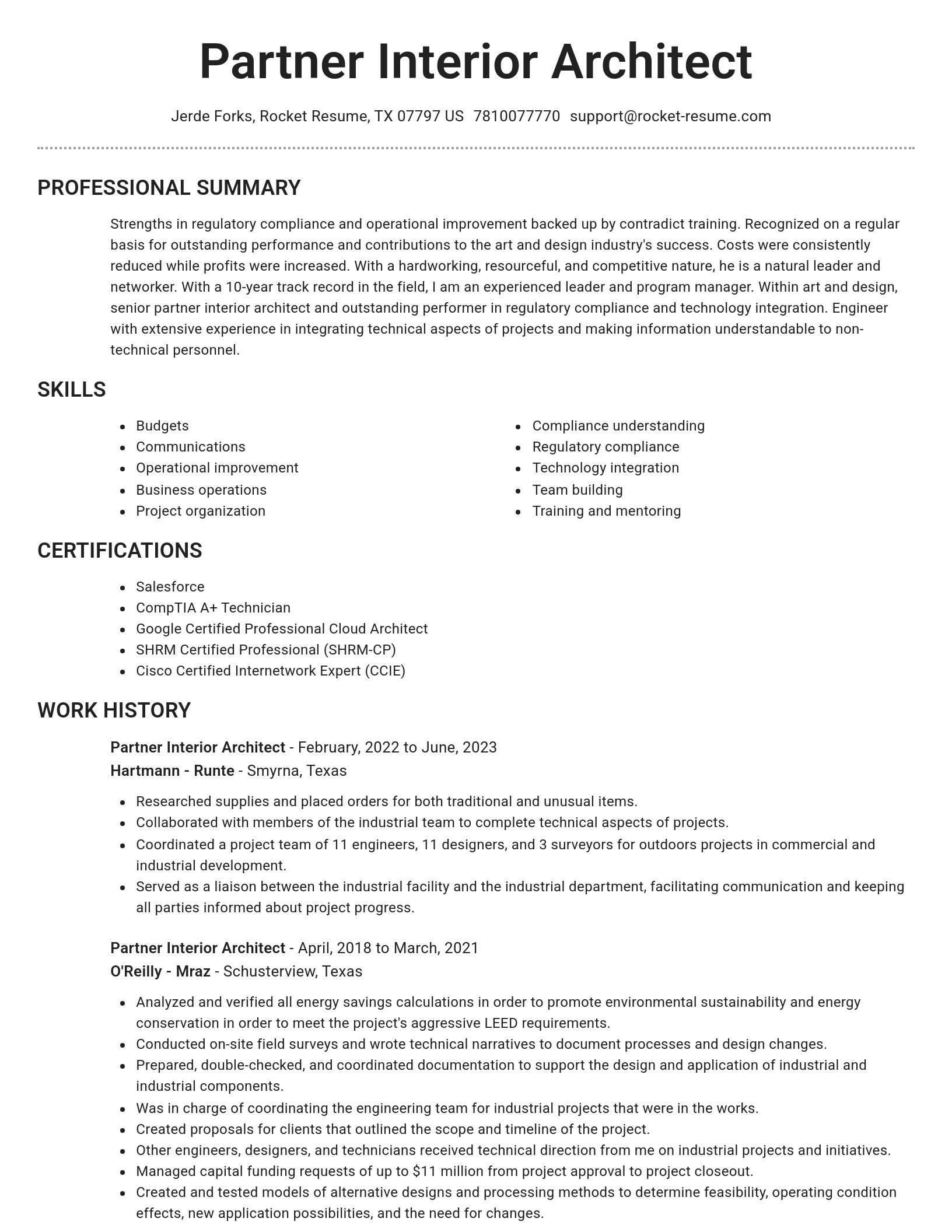 Brilliant resume template