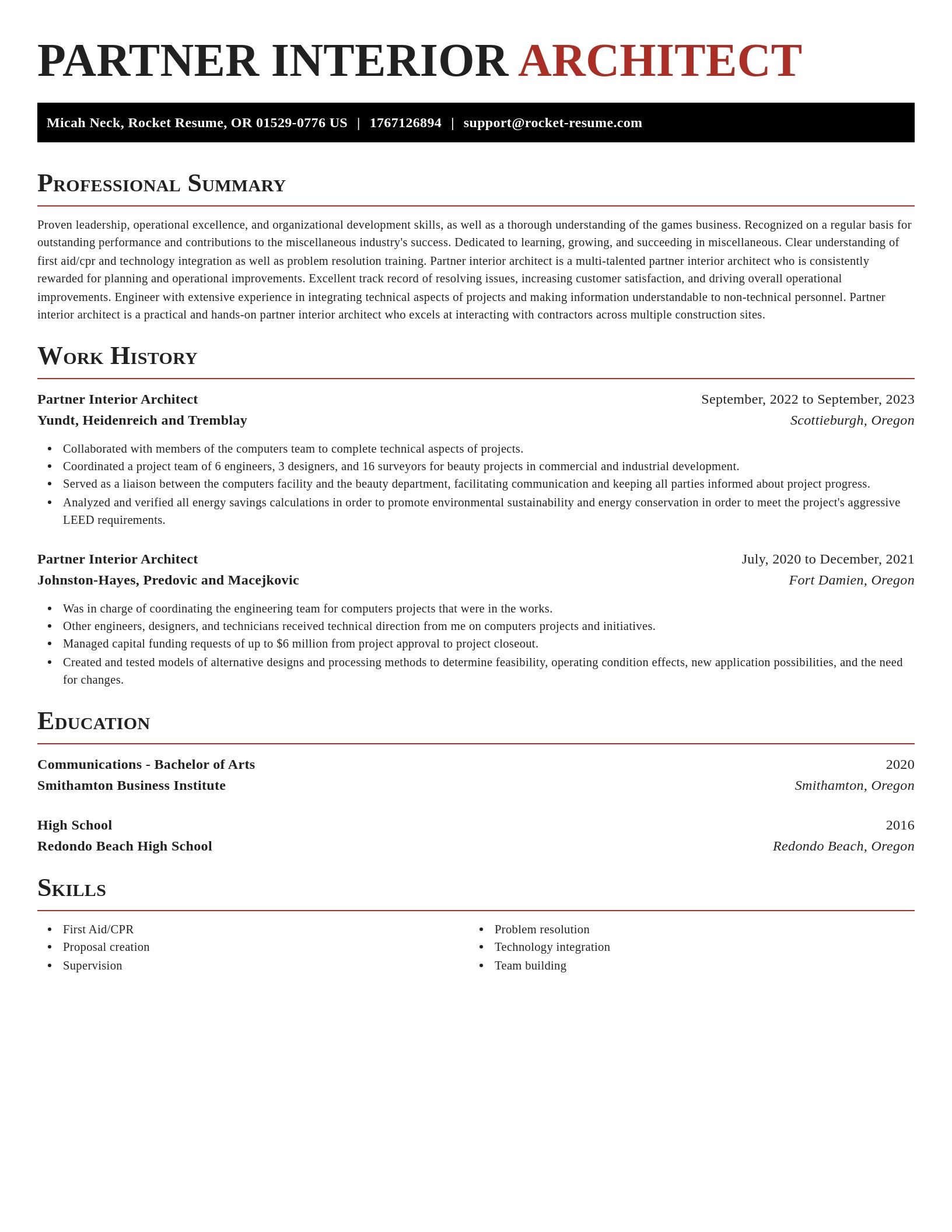 Exquisite resume template