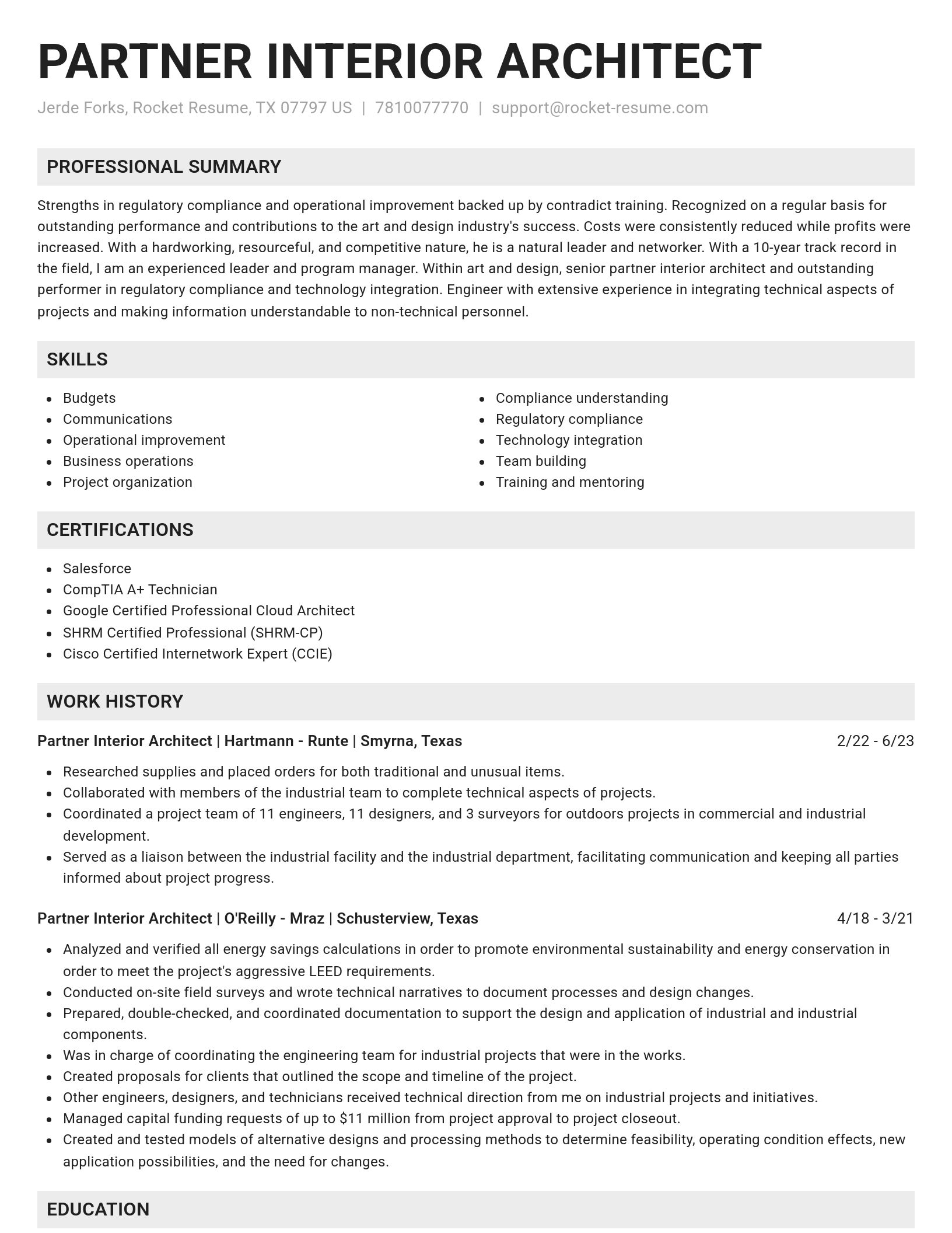 Genius resume template