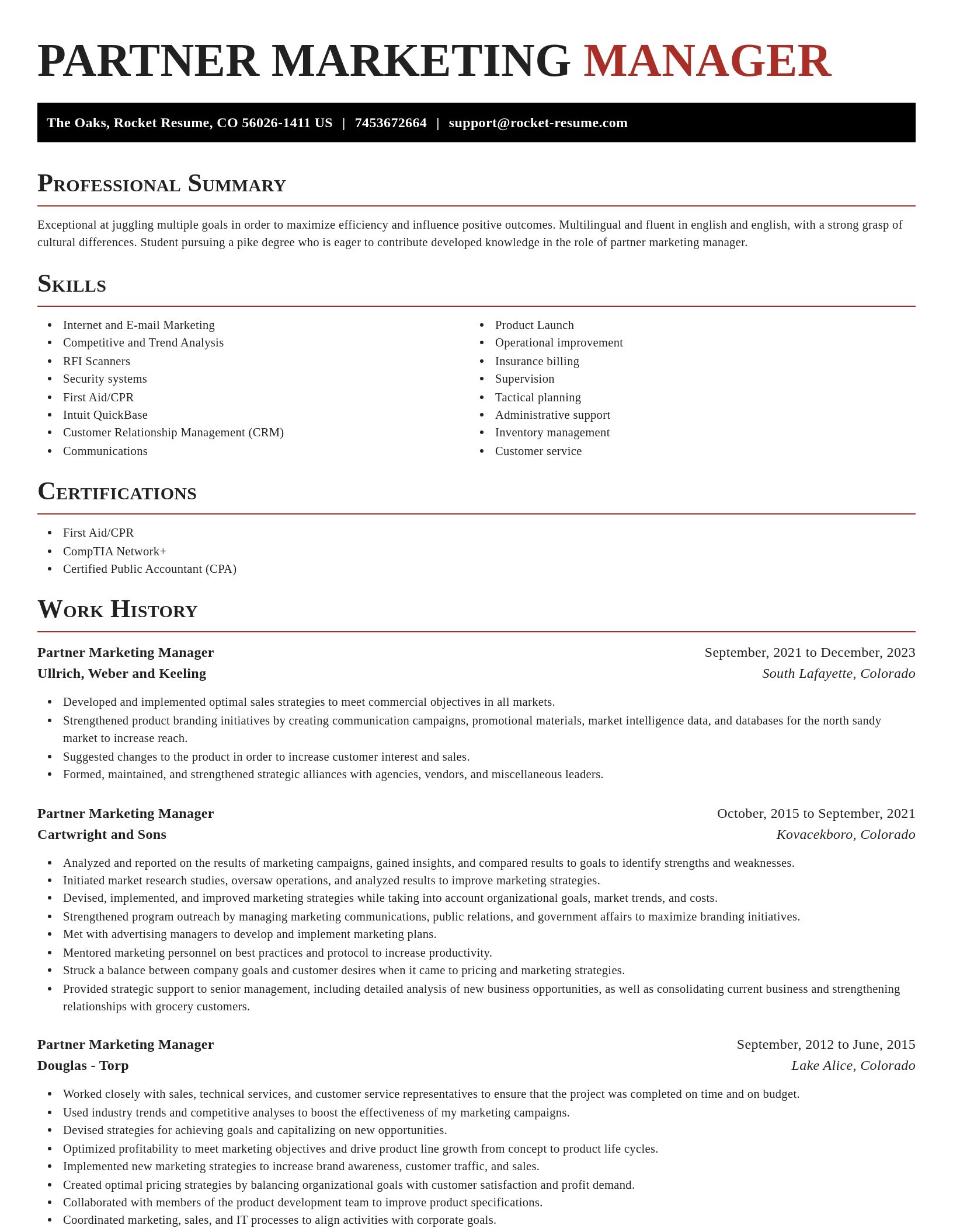 Exquisite resume template