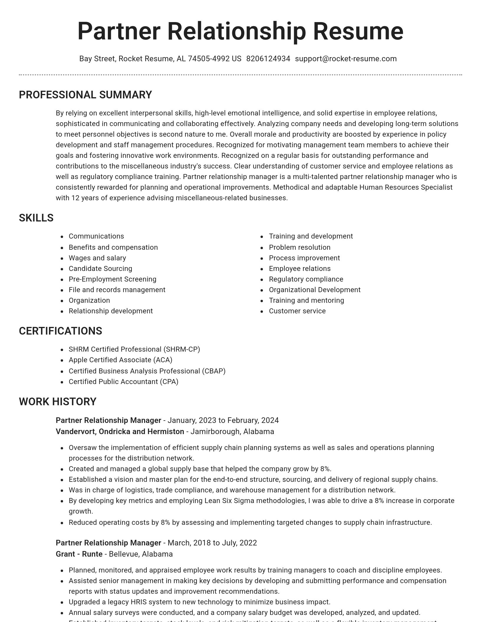 Brilliant resume template