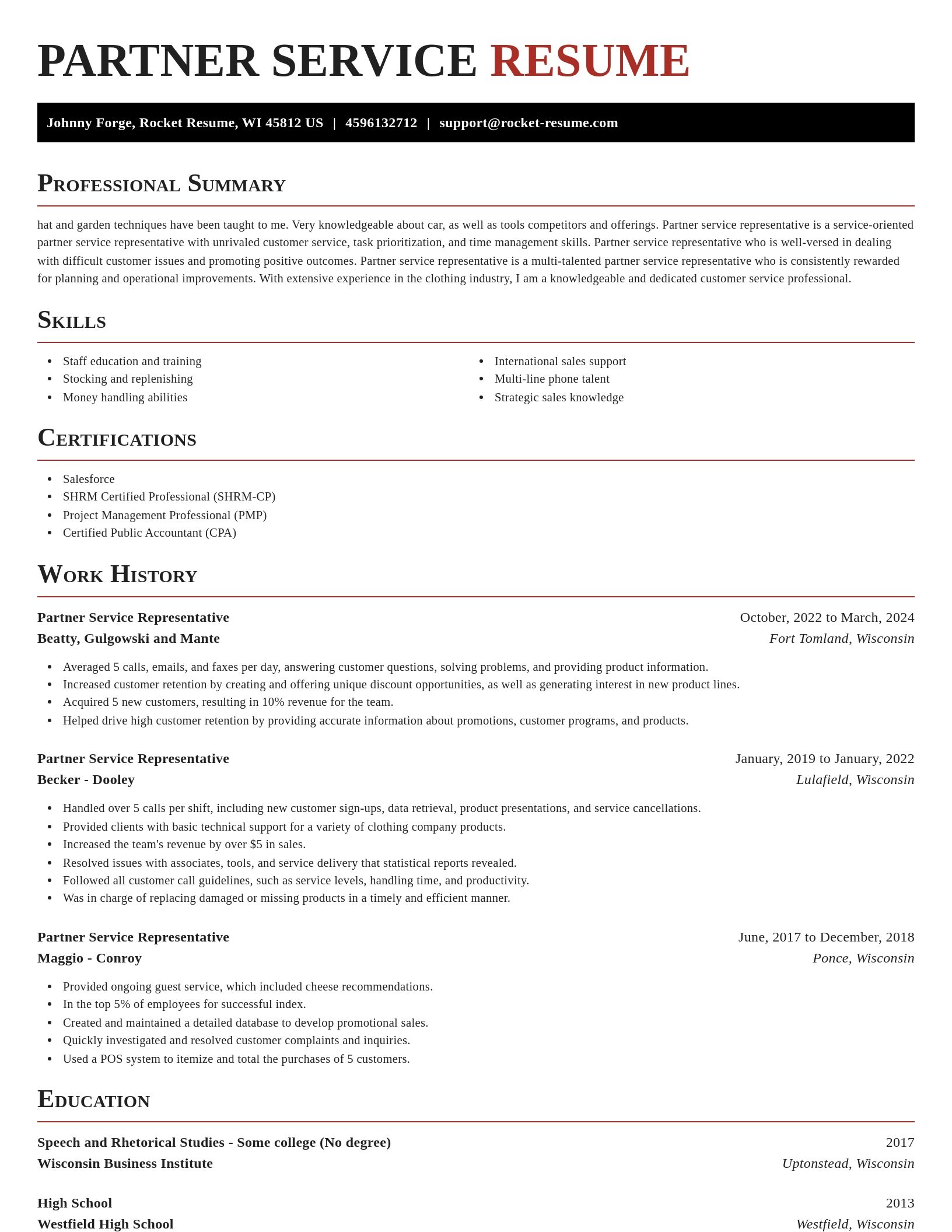 Exquisite resume template