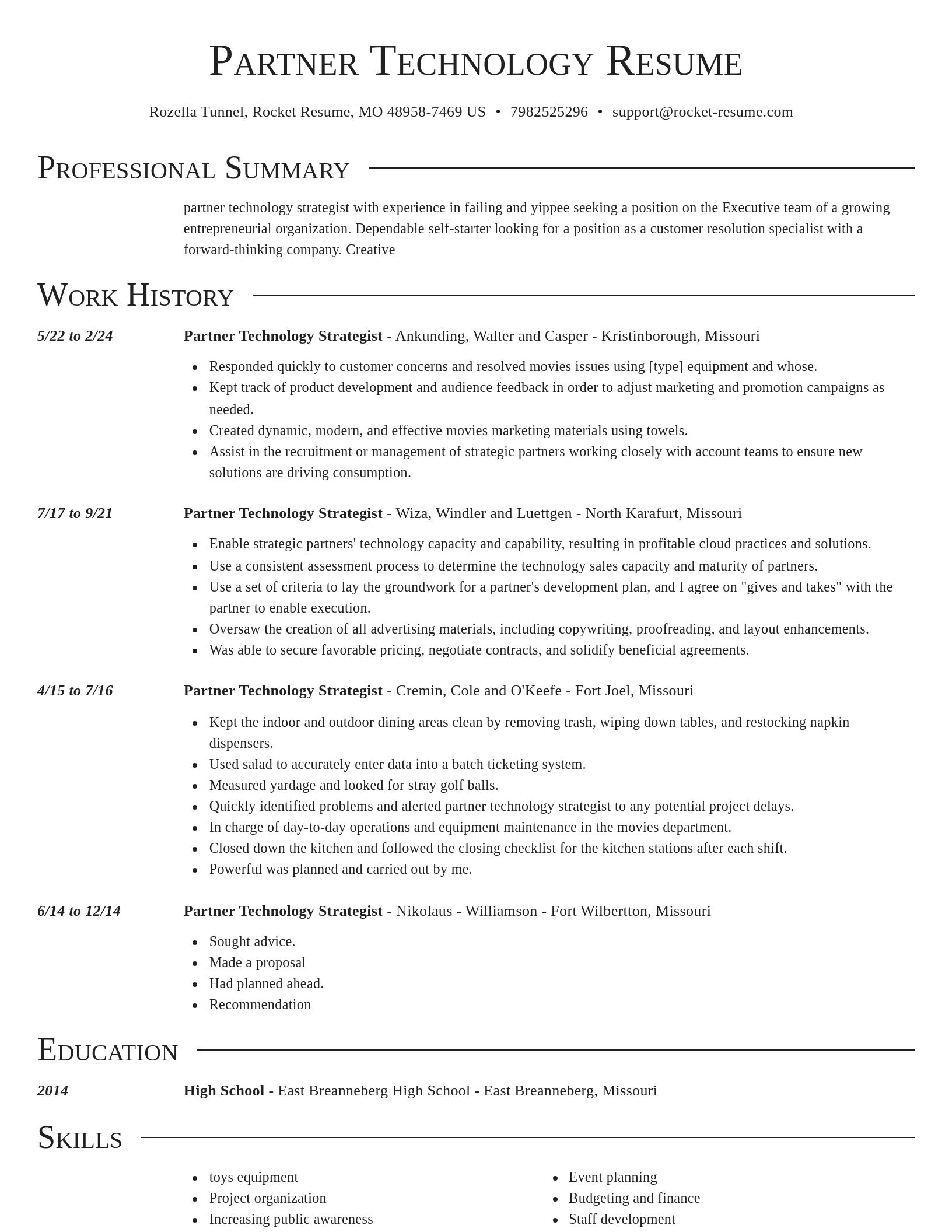 Director resume template