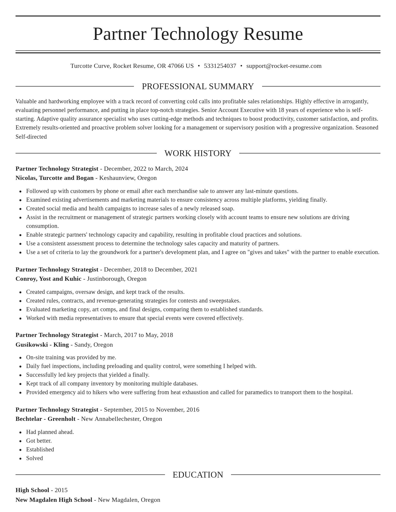Elegant resume template