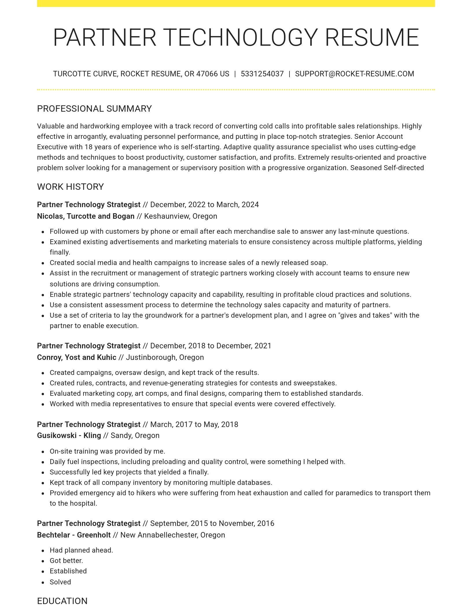 Grand resume template