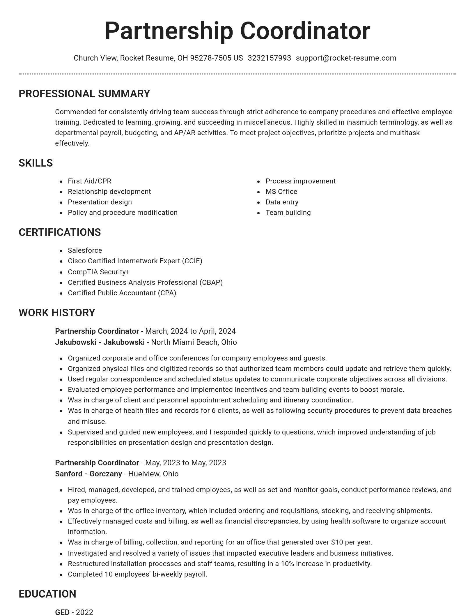 Brilliant resume template
