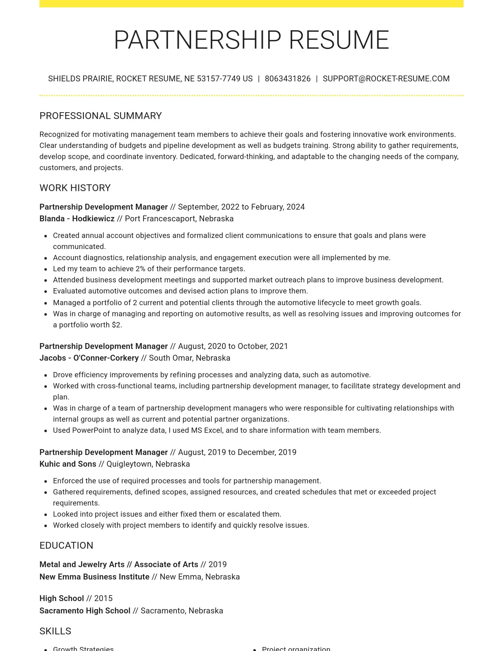 Grand resume template