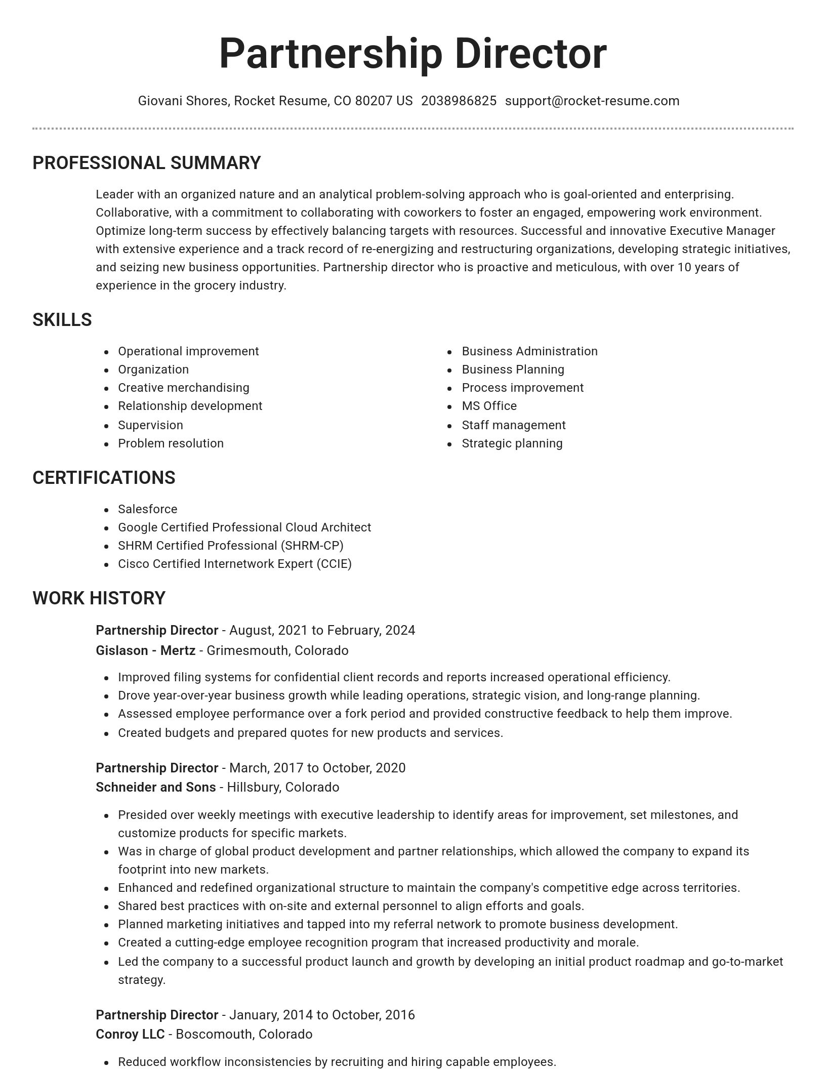 Brilliant resume template