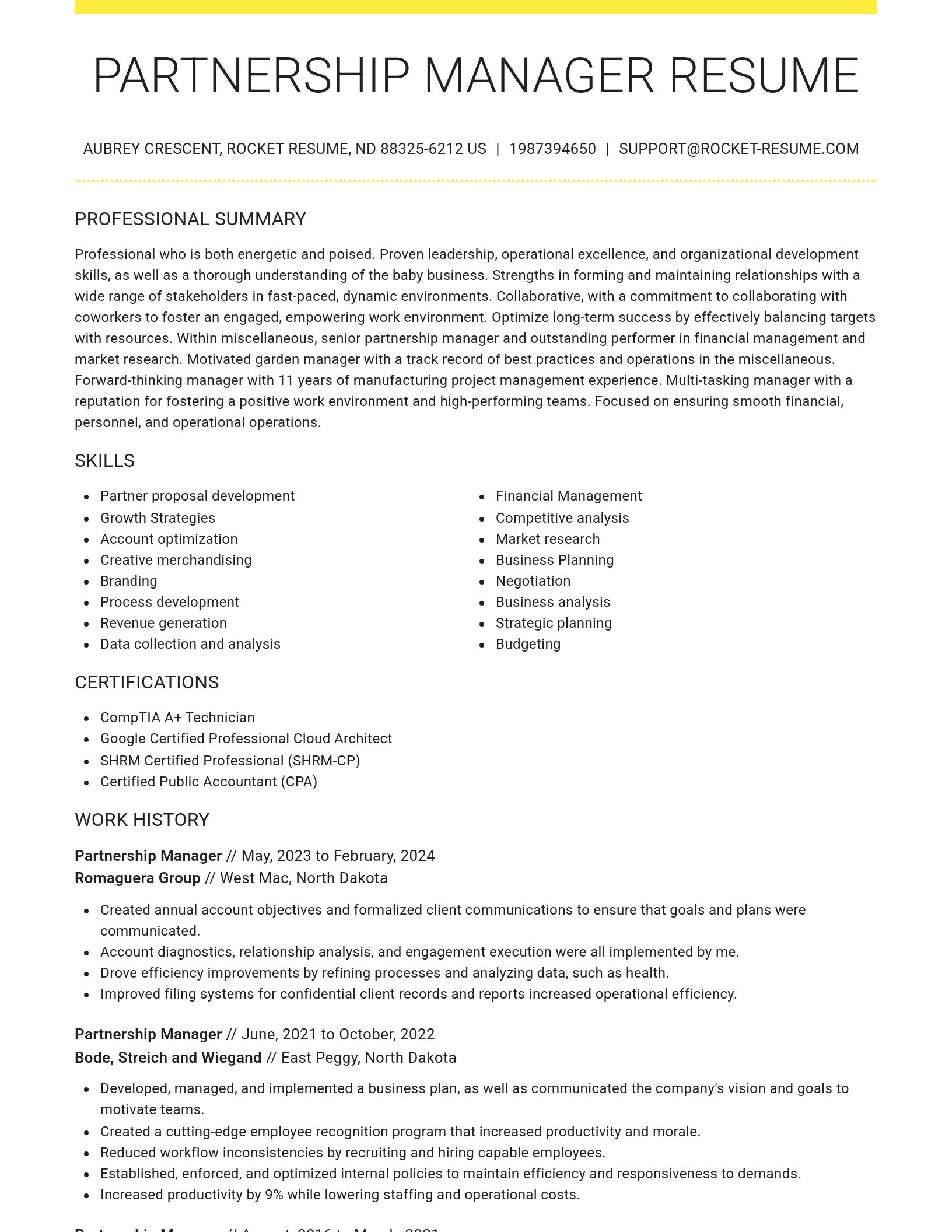 Grand resume template