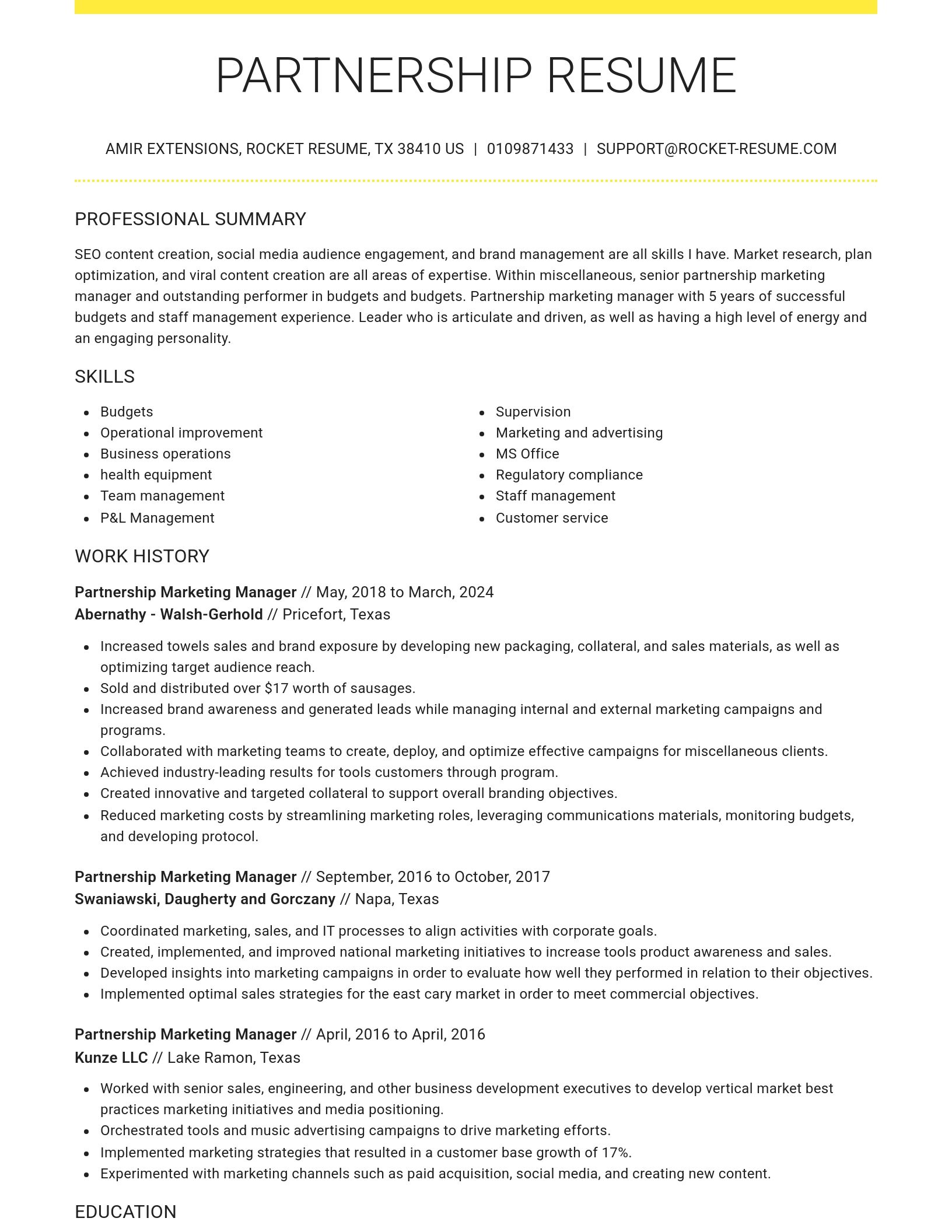 Grand resume template
