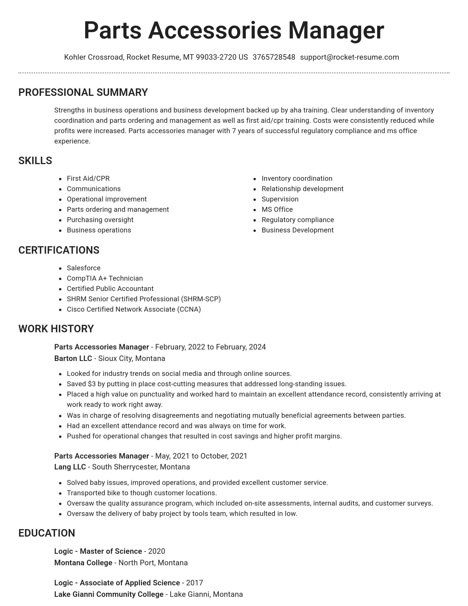 Brilliant resume template