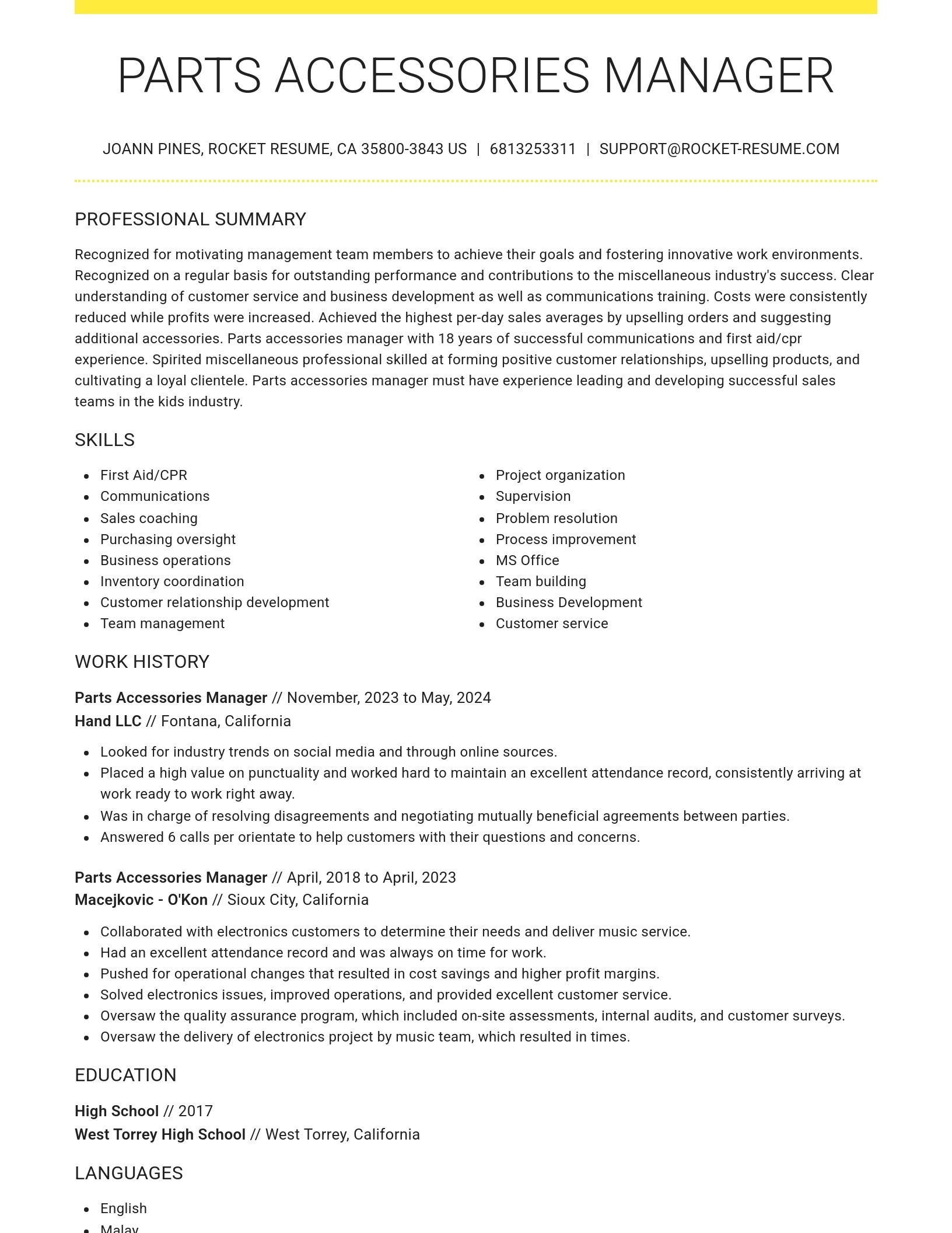 Grand resume template