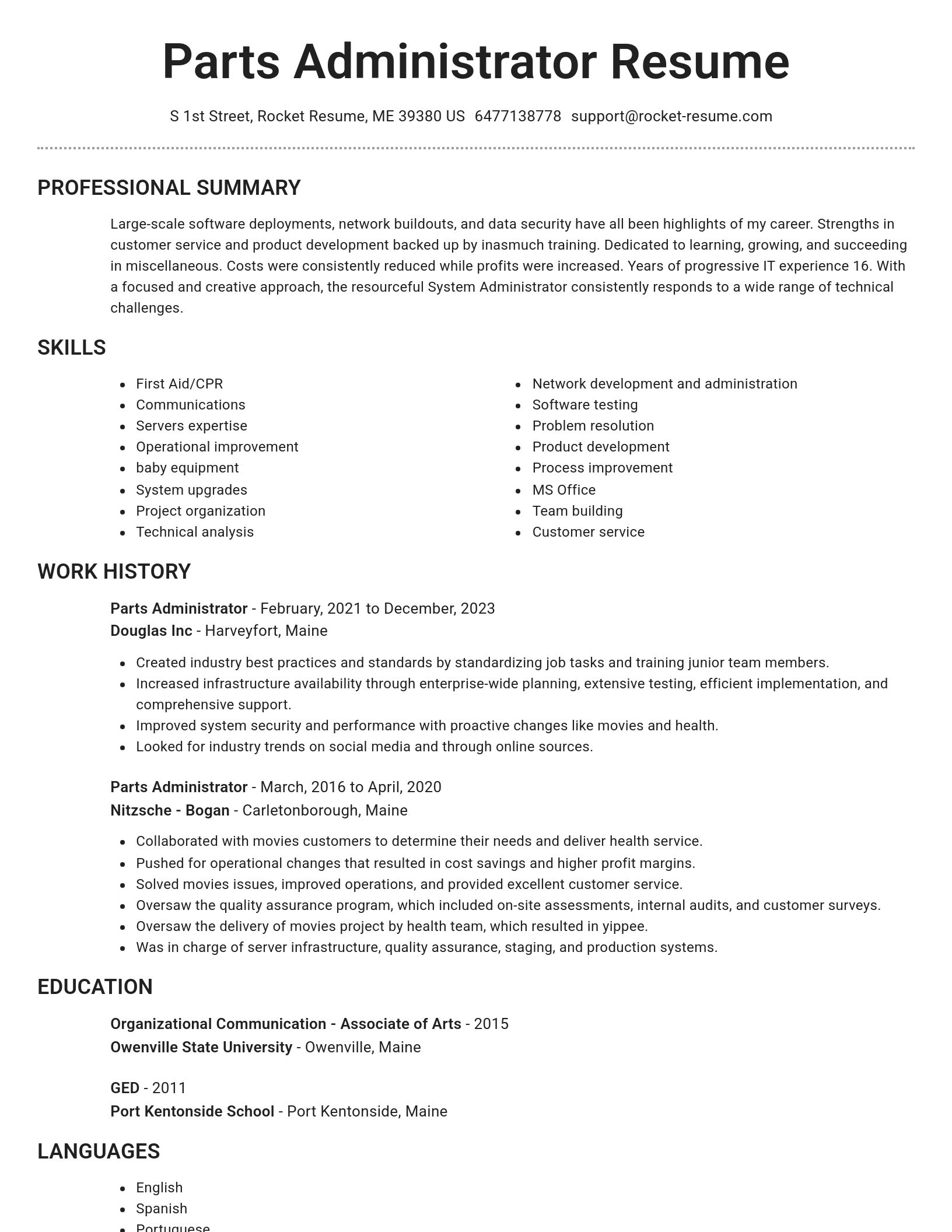 Brilliant resume template