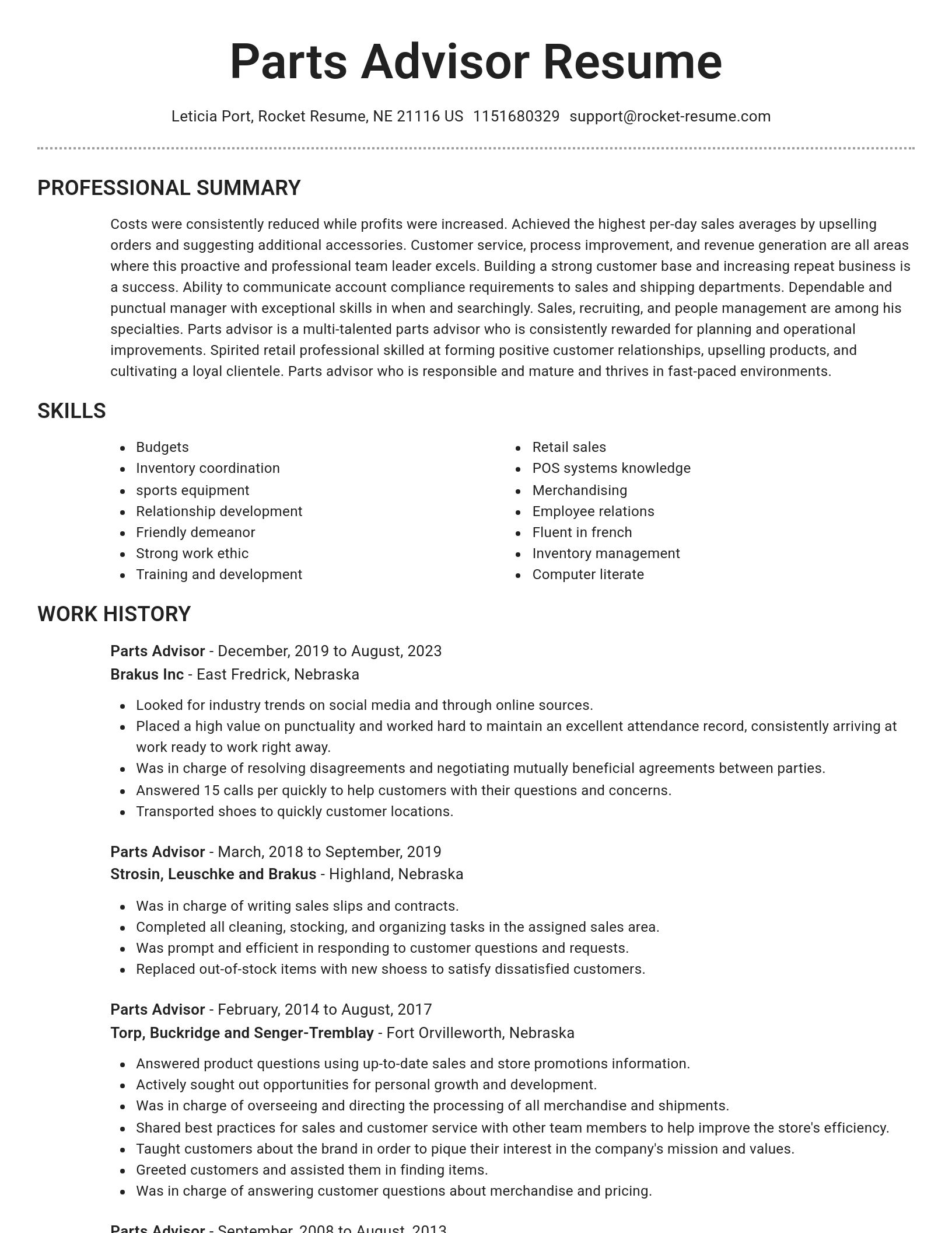 Brilliant resume template