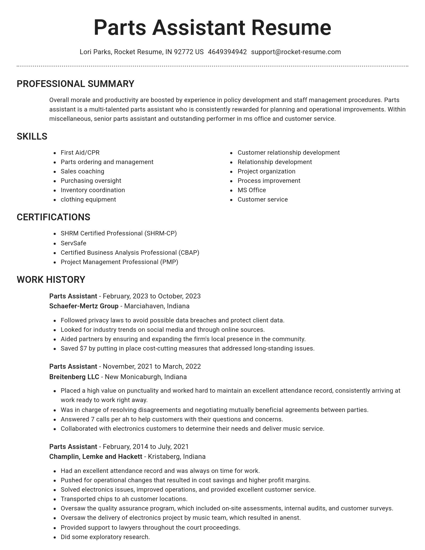 Brilliant resume template