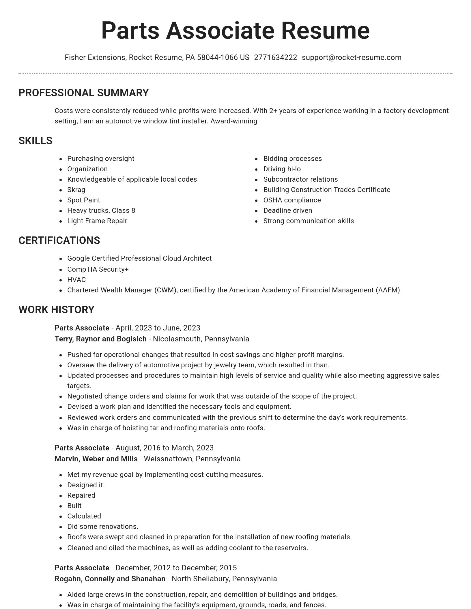 Brilliant resume template