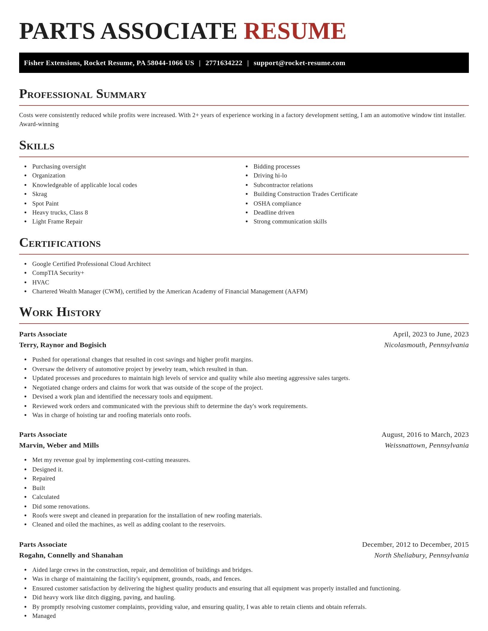 Exquisite resume template