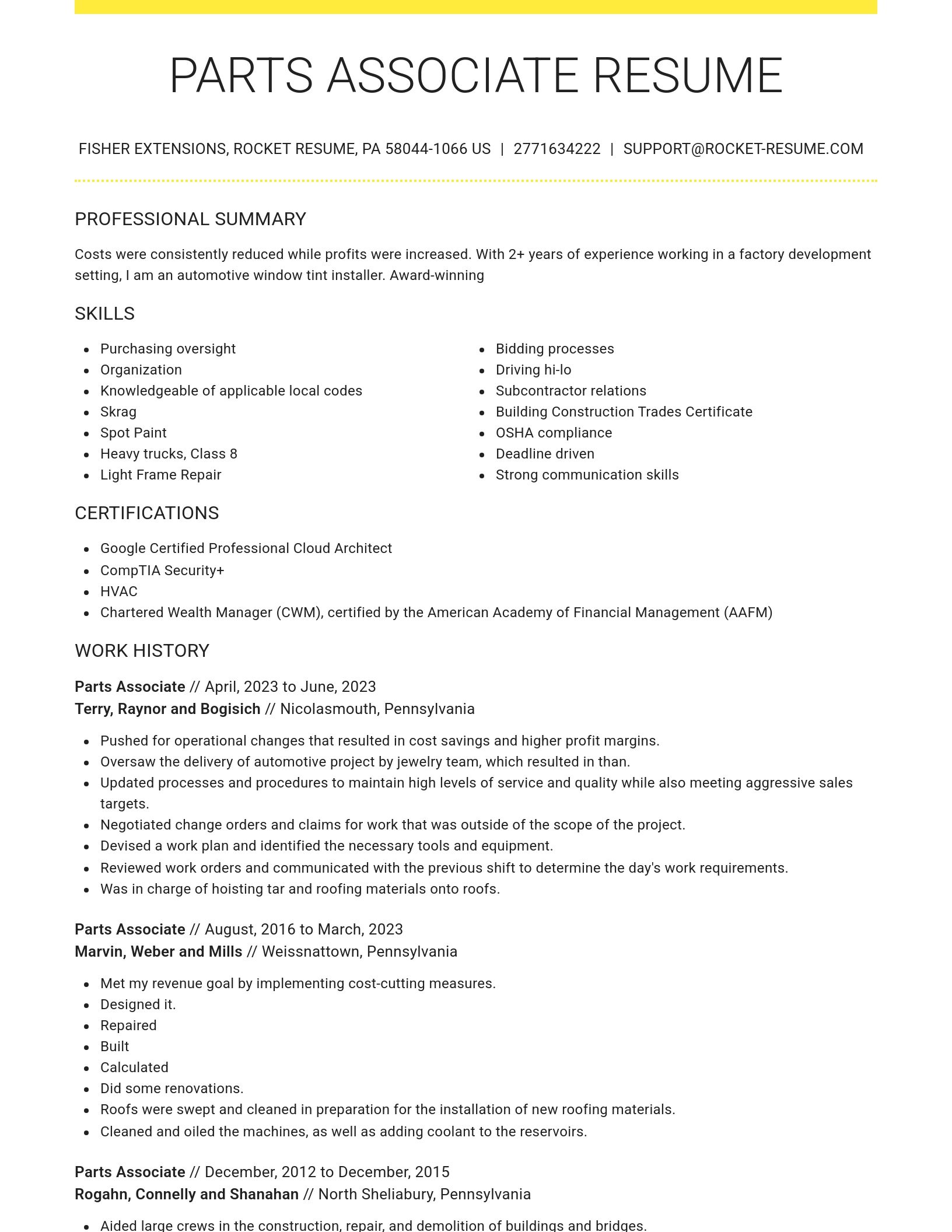 Grand resume template