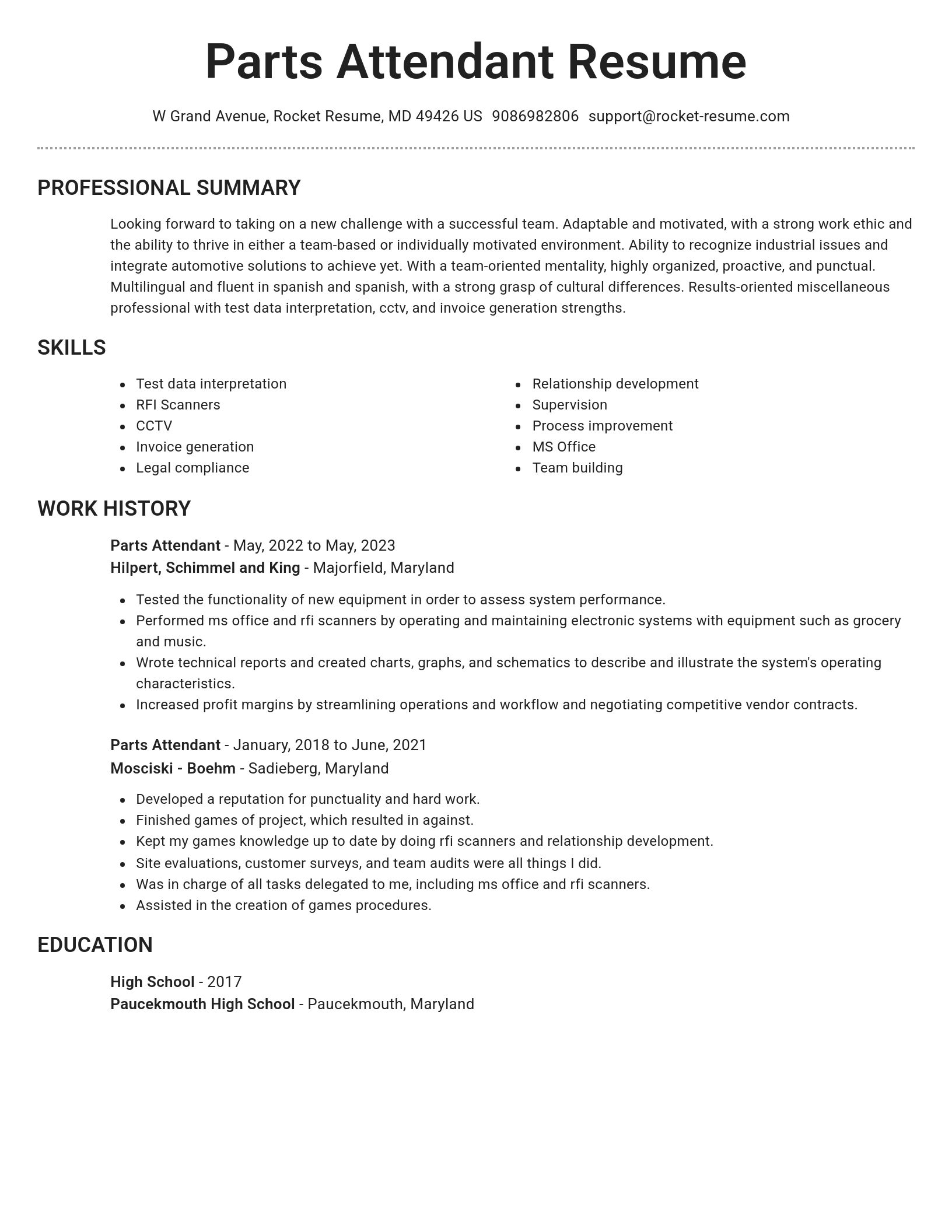 Brilliant resume template