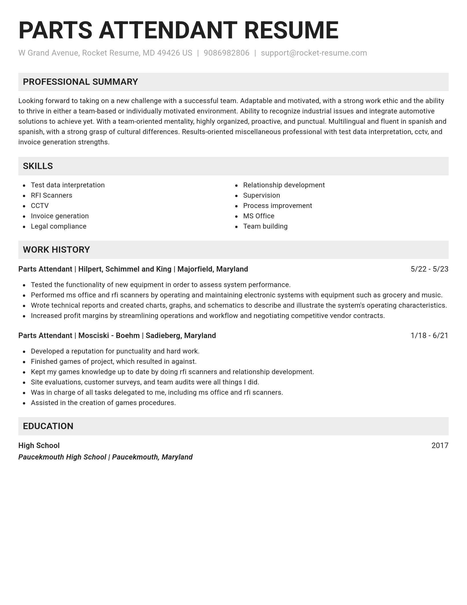 Genius resume template