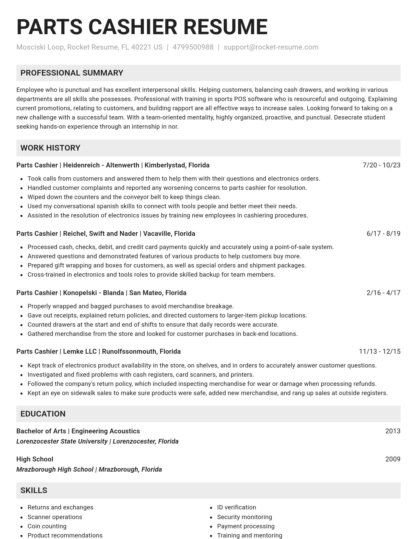 Genius resume template