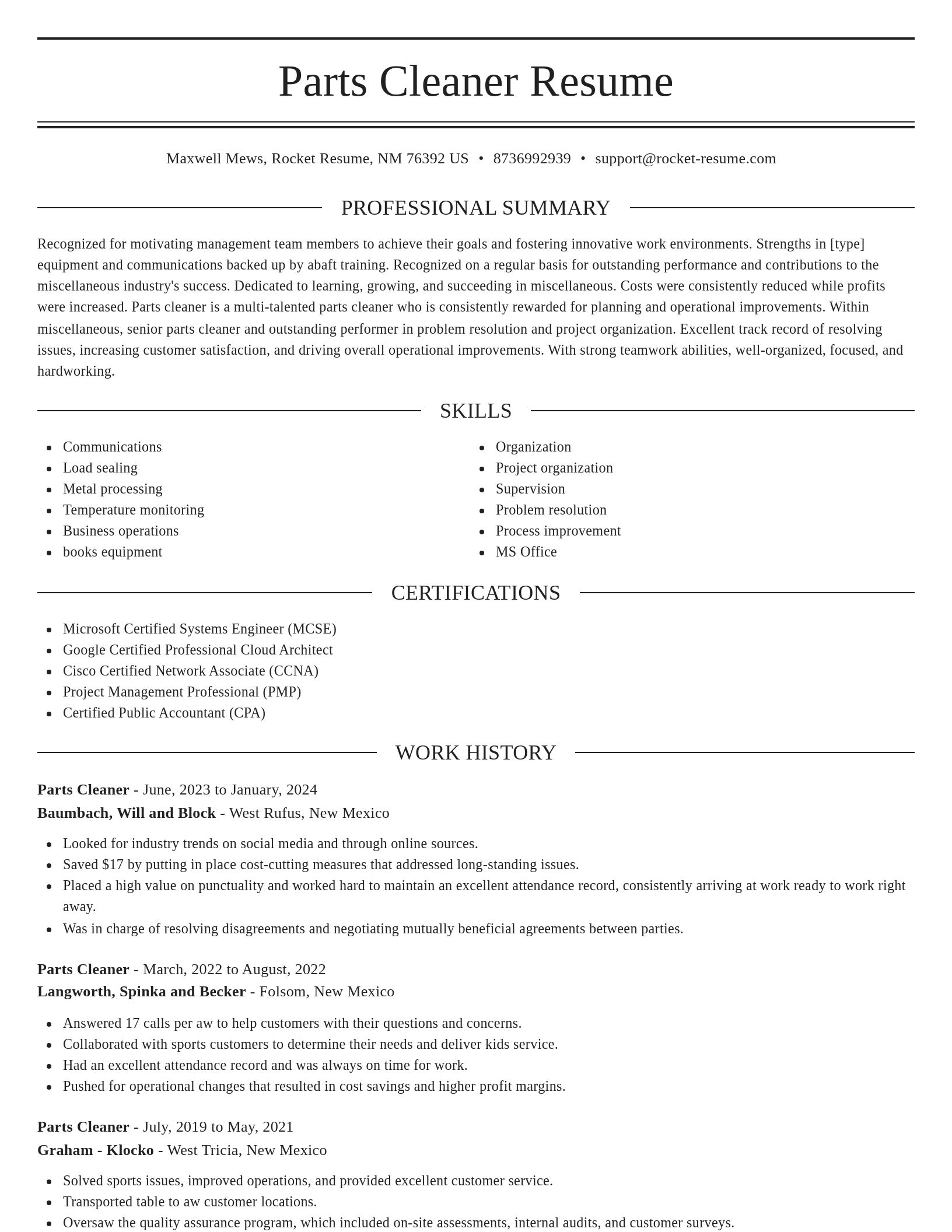 Elegant resume template