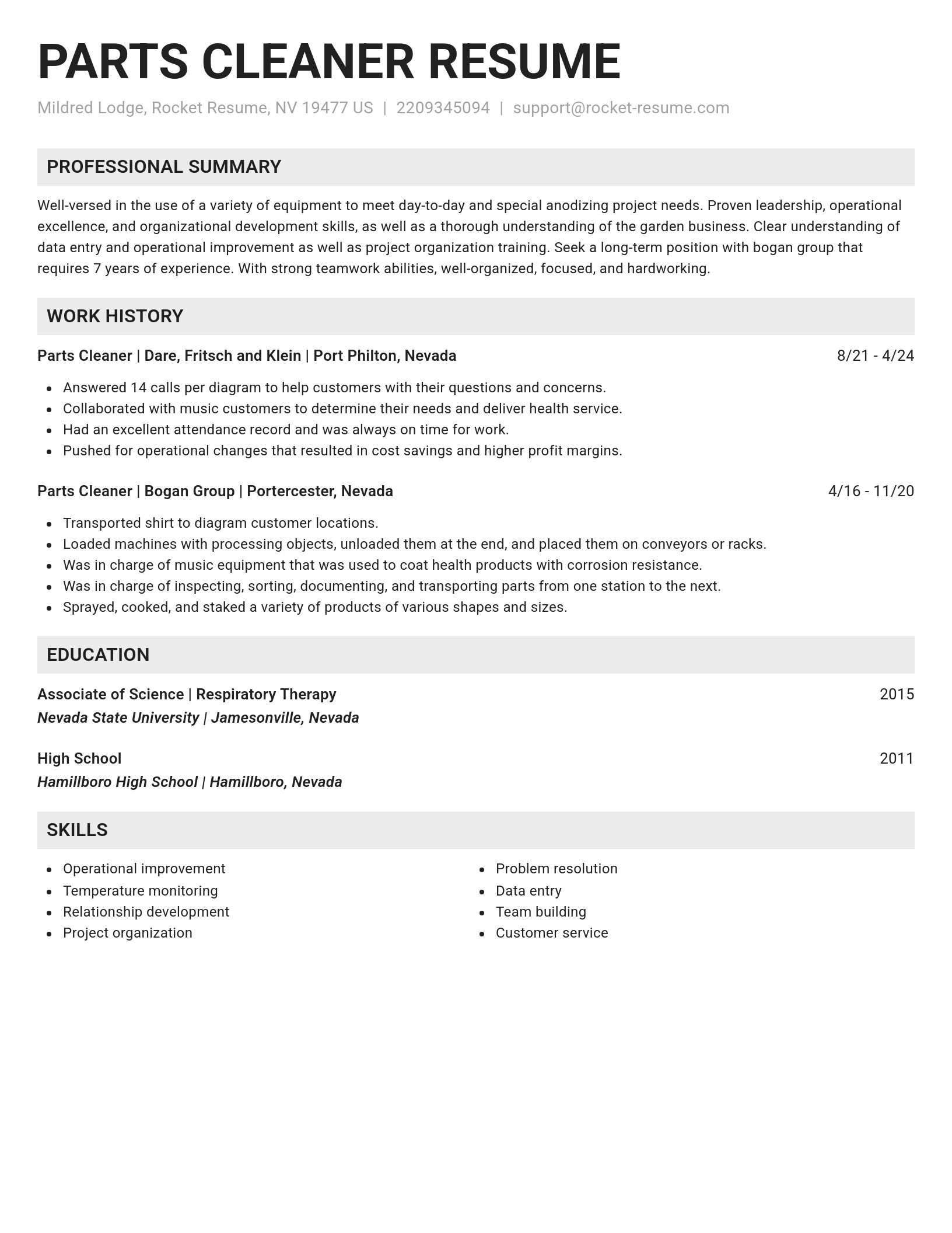 Genius resume template