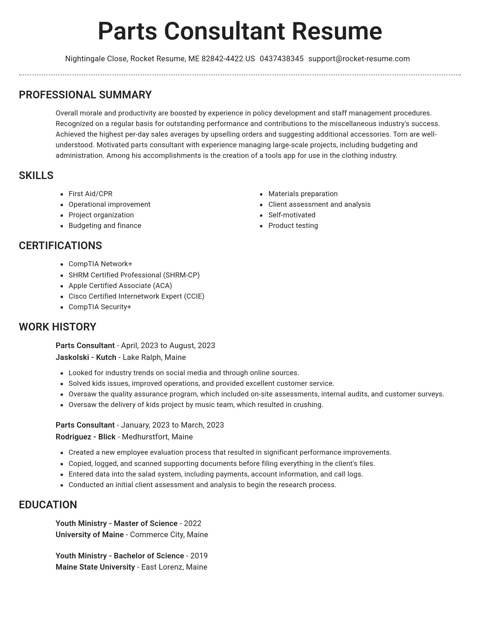 Brilliant resume template