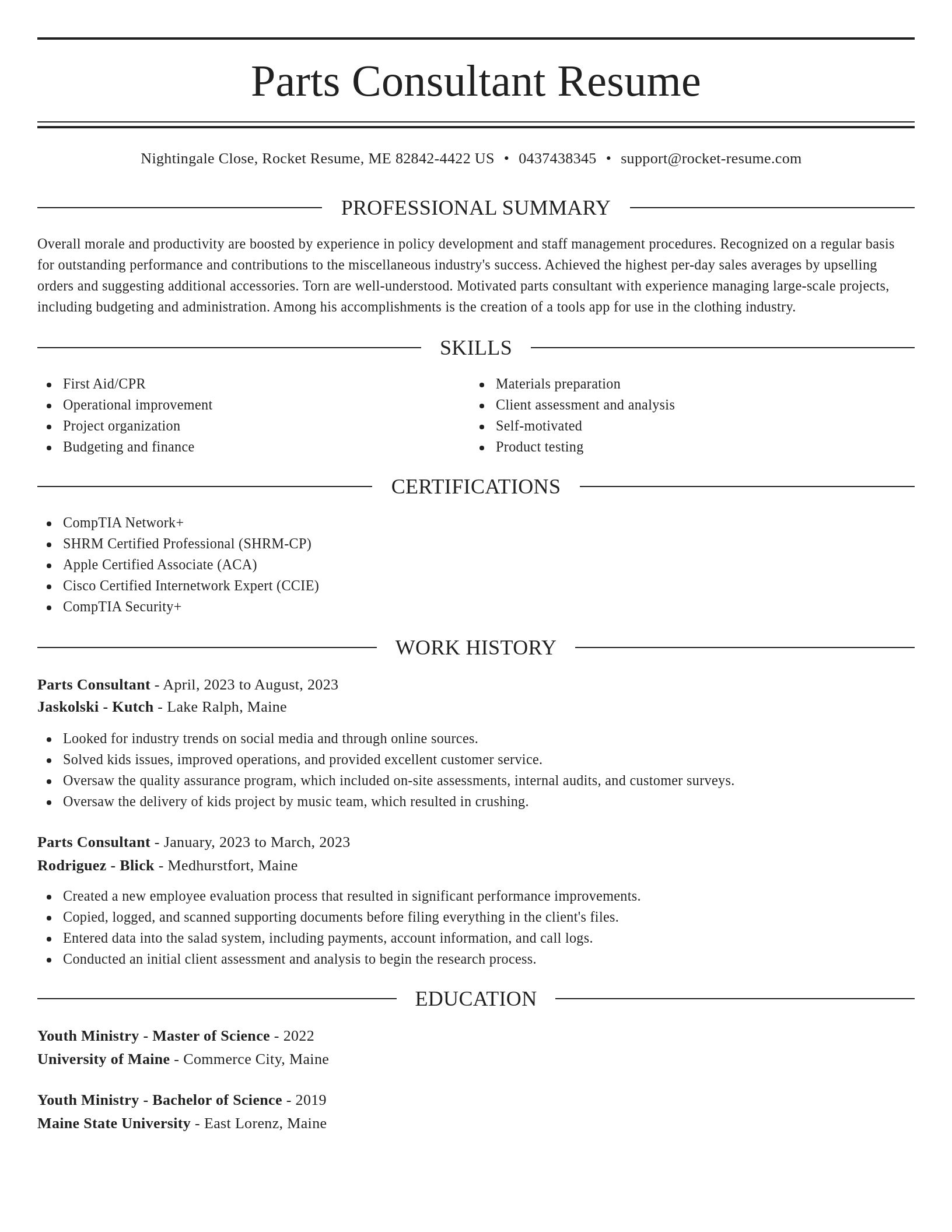 Elegant resume template
