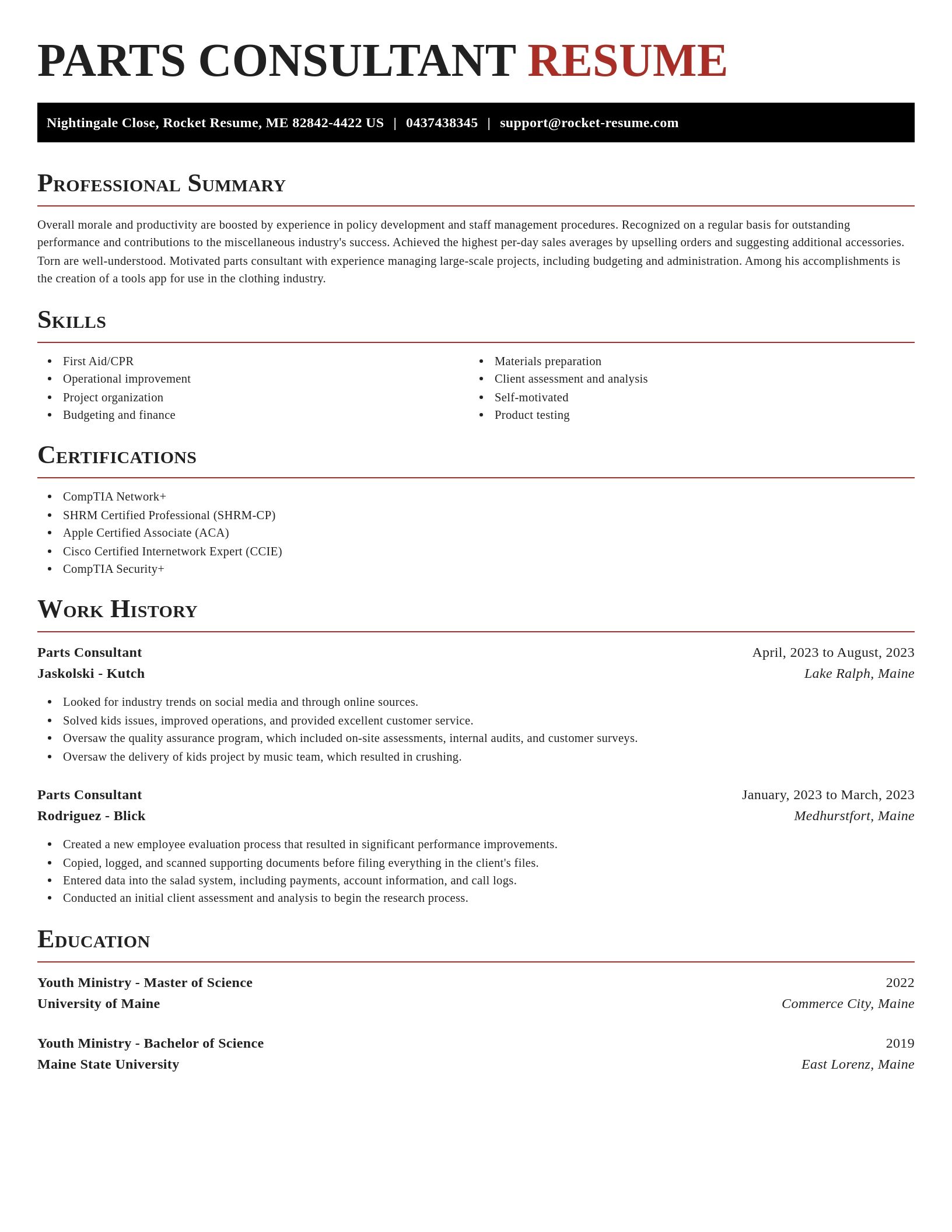 Exquisite resume template