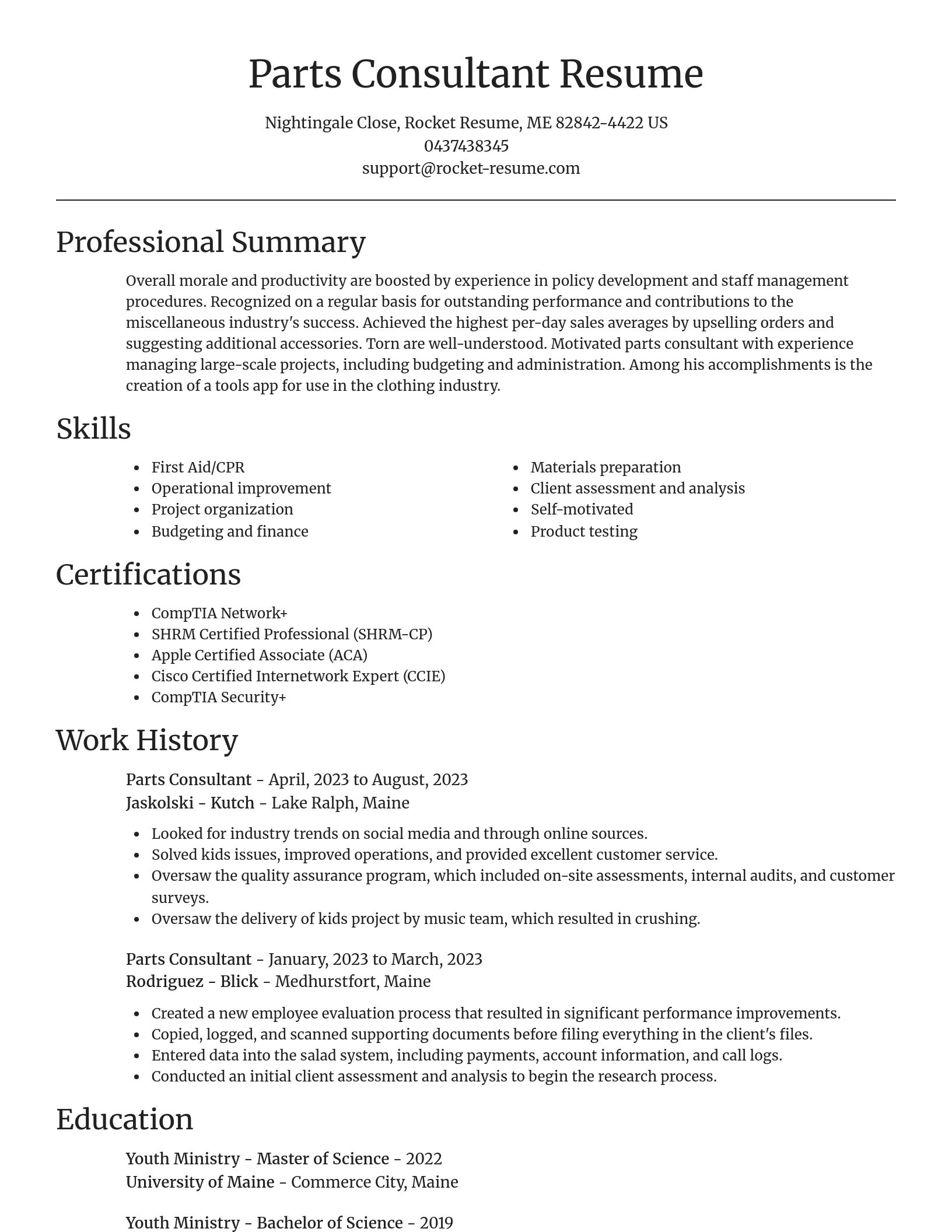 Focal Point resume template
