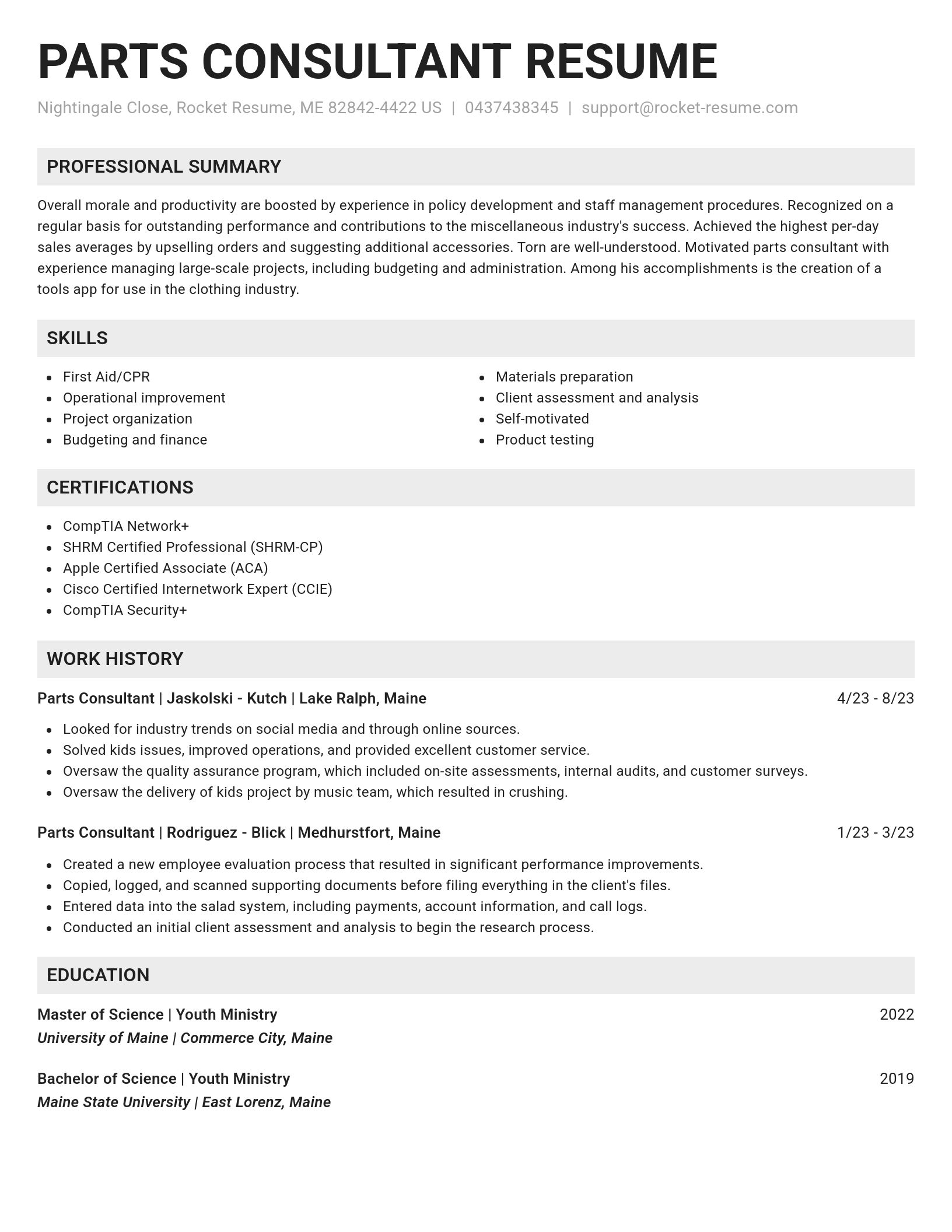 Genius resume template