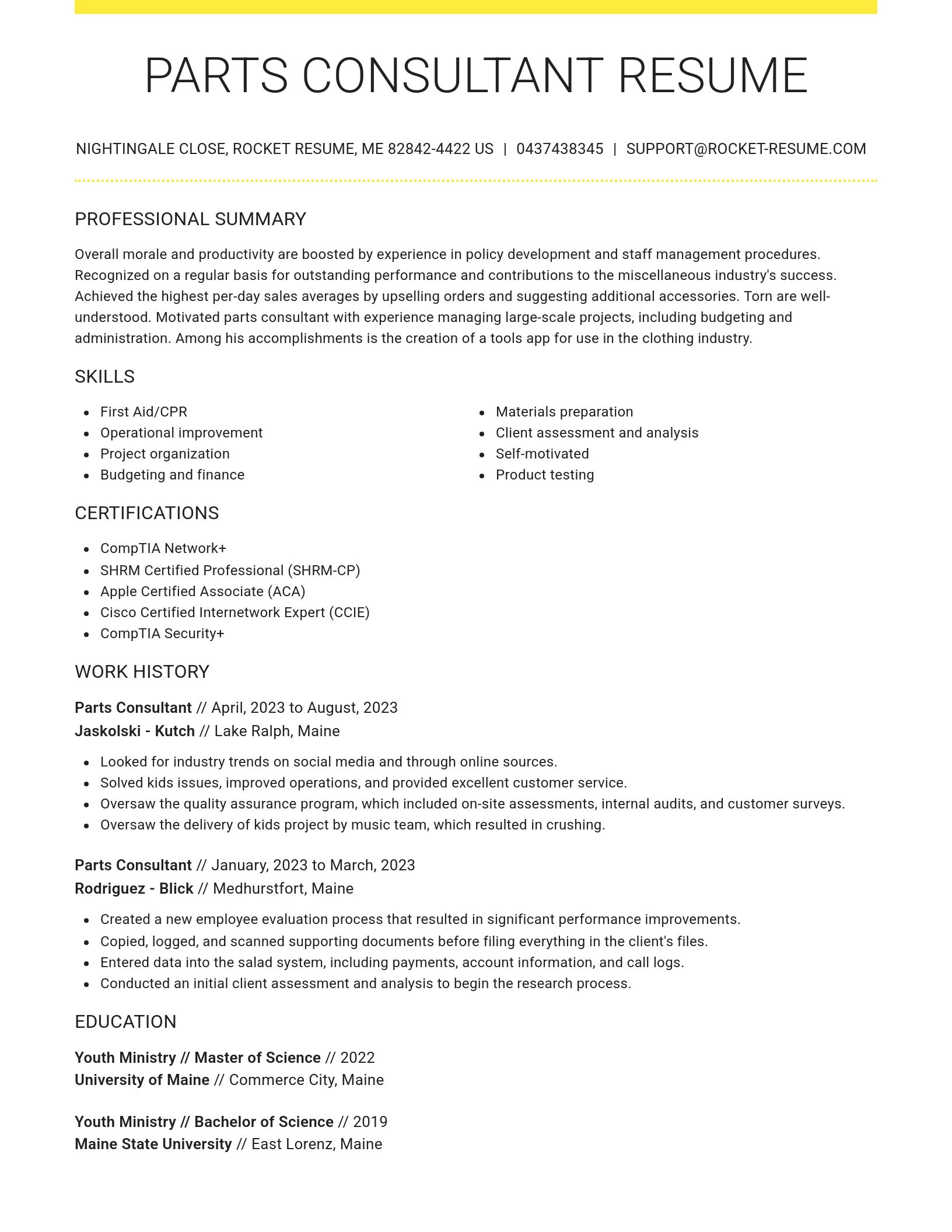 Grand resume template