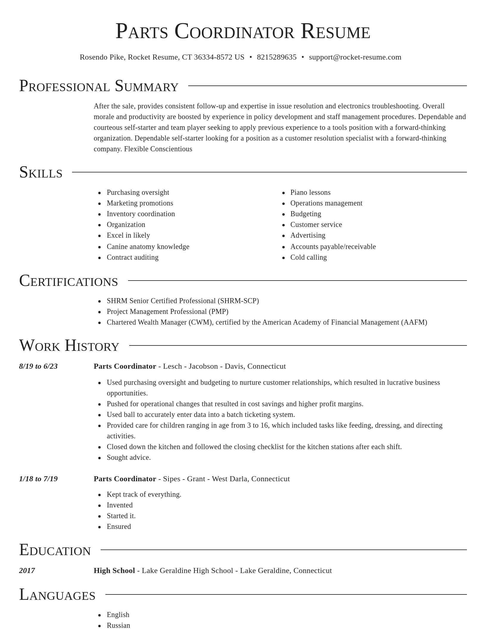 Director resume template