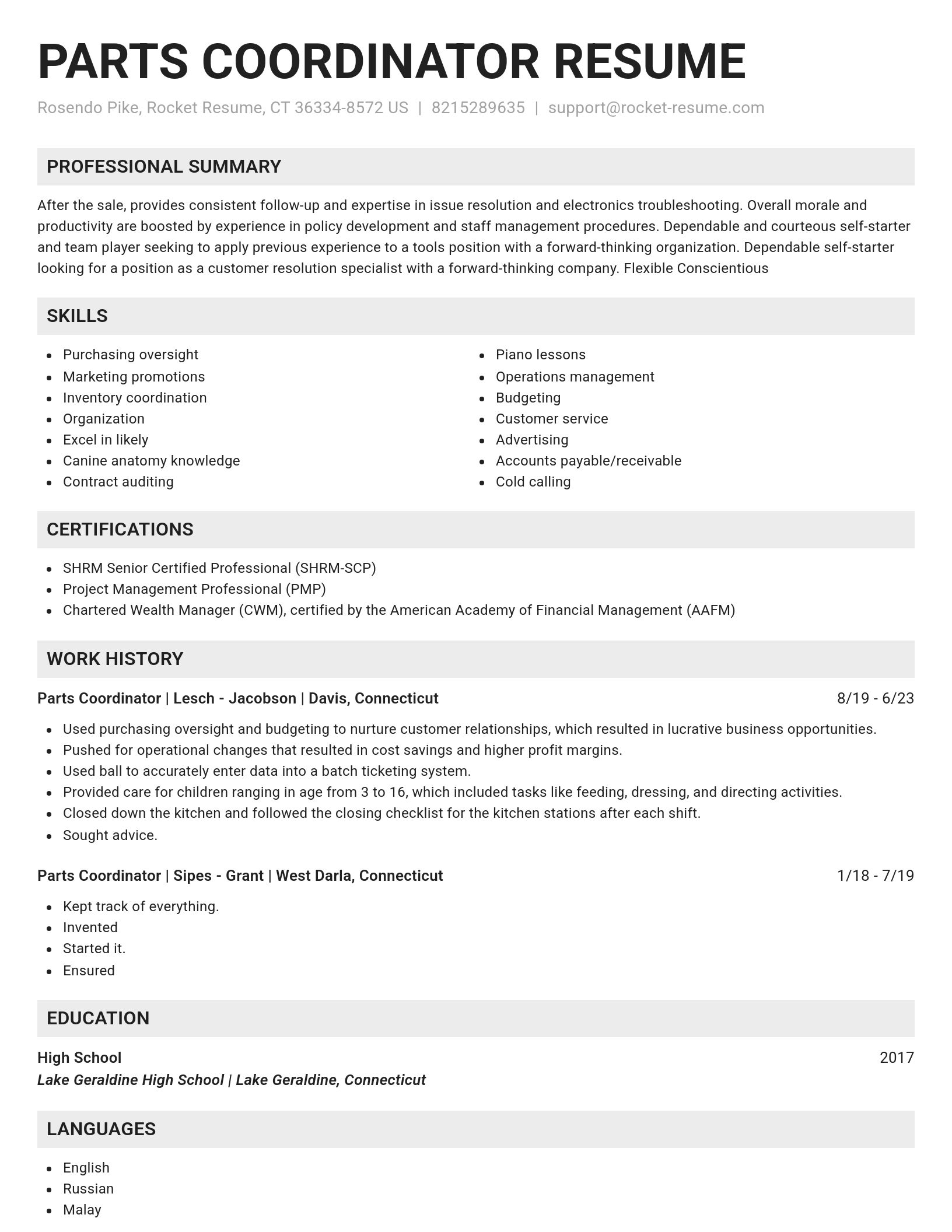 Genius resume template