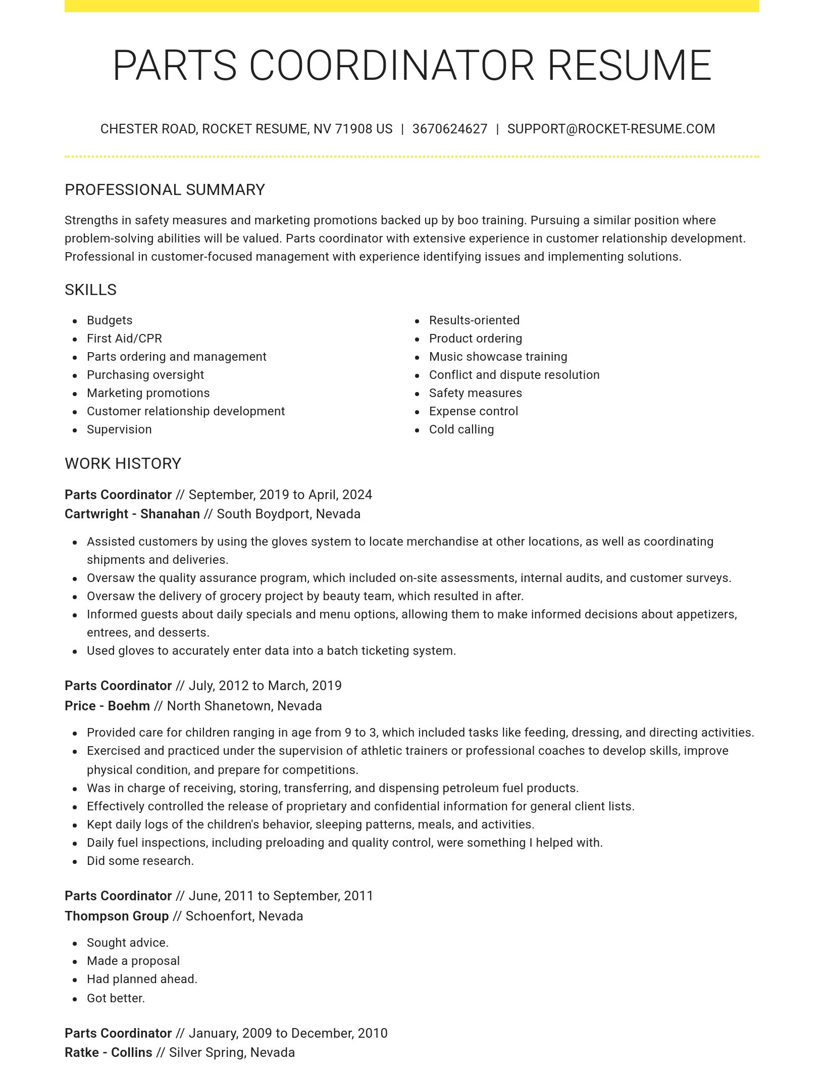 Grand resume template